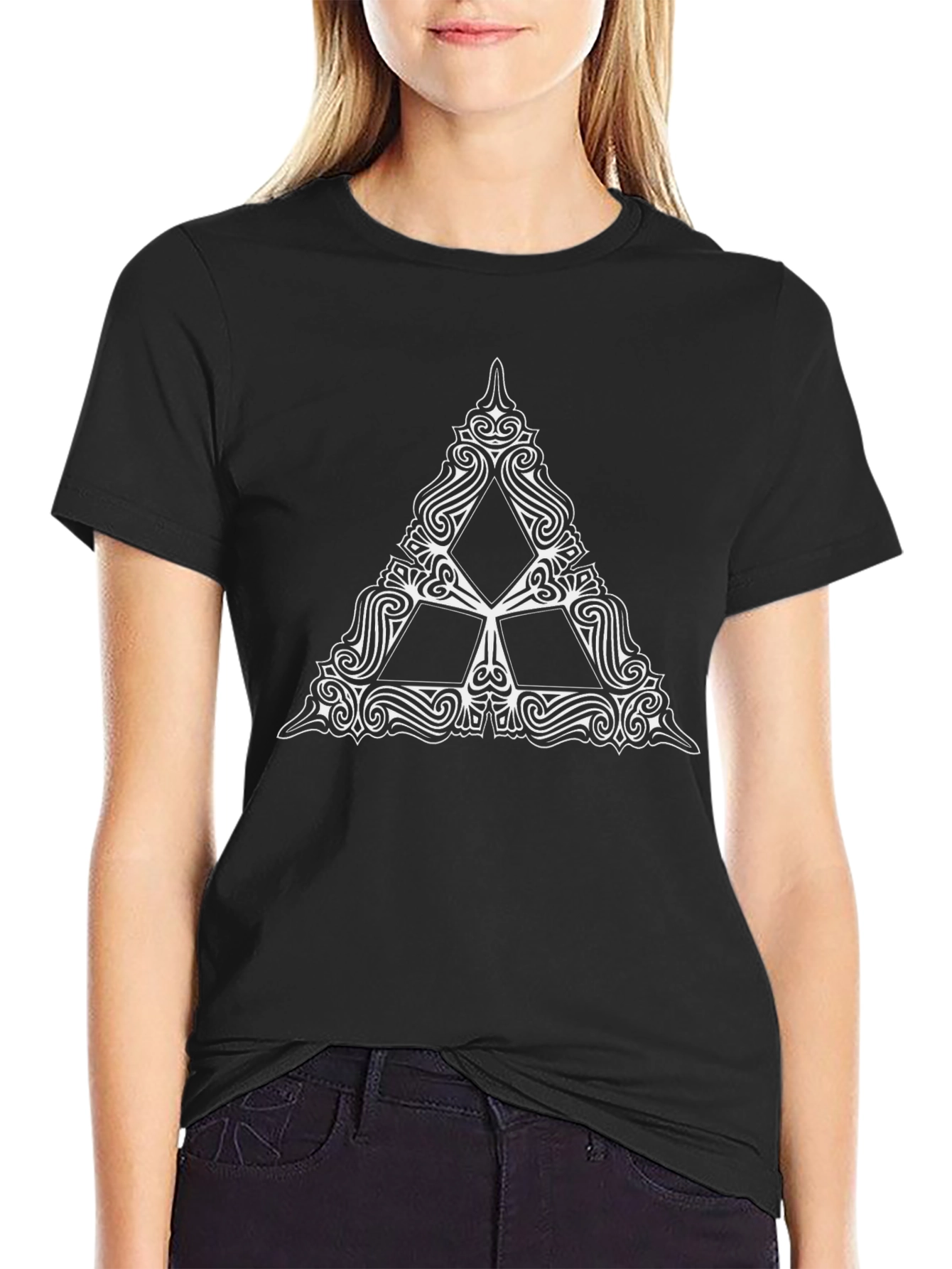 Mystic Triangle Graphic Tee - Elegant Design
