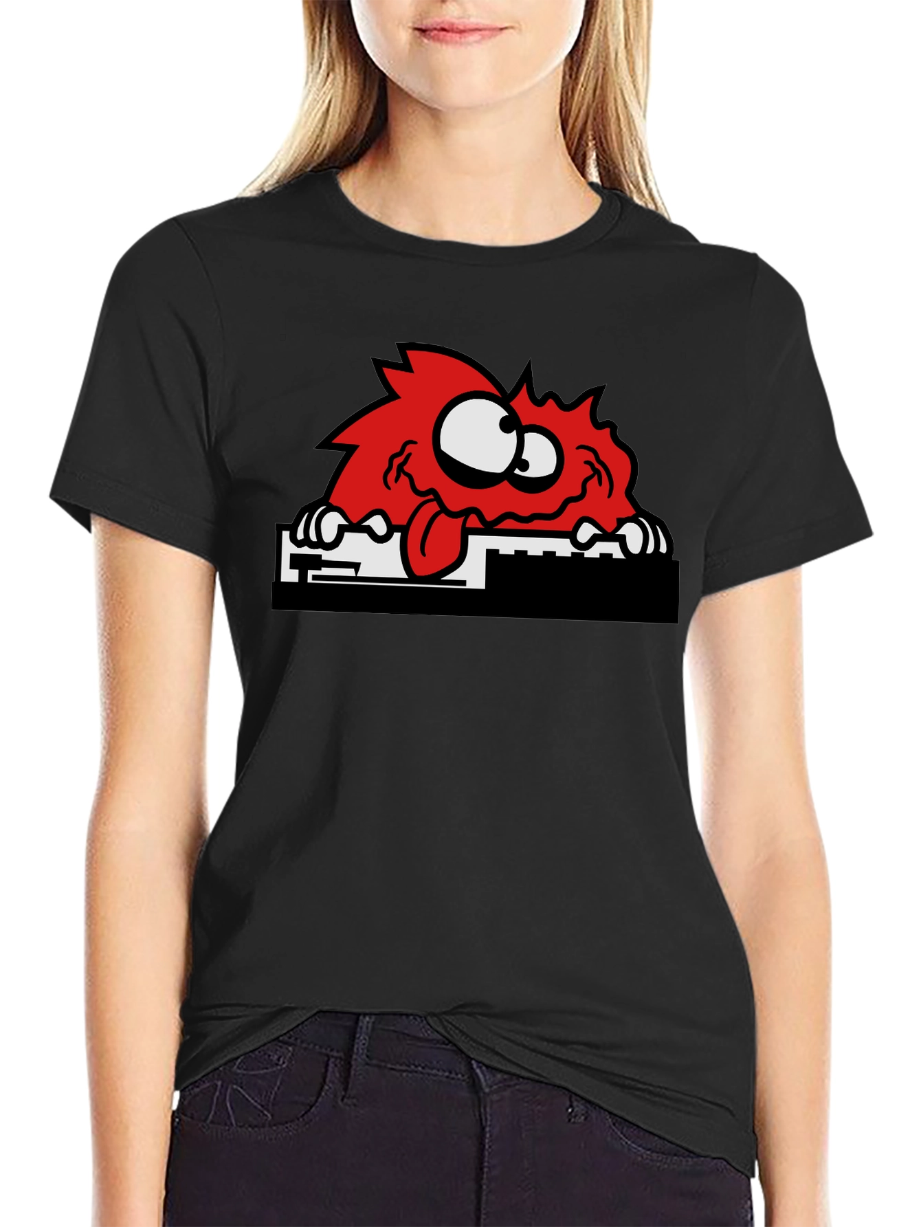 Funny Red Monster Graphic T-Shirt - Unisex Cotton Tee