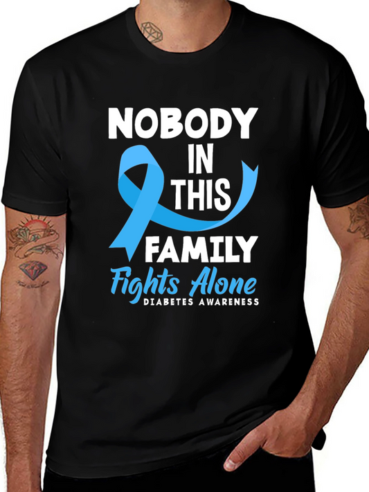 Diabetes Awareness T-Shirt: Nobody Fights Alone