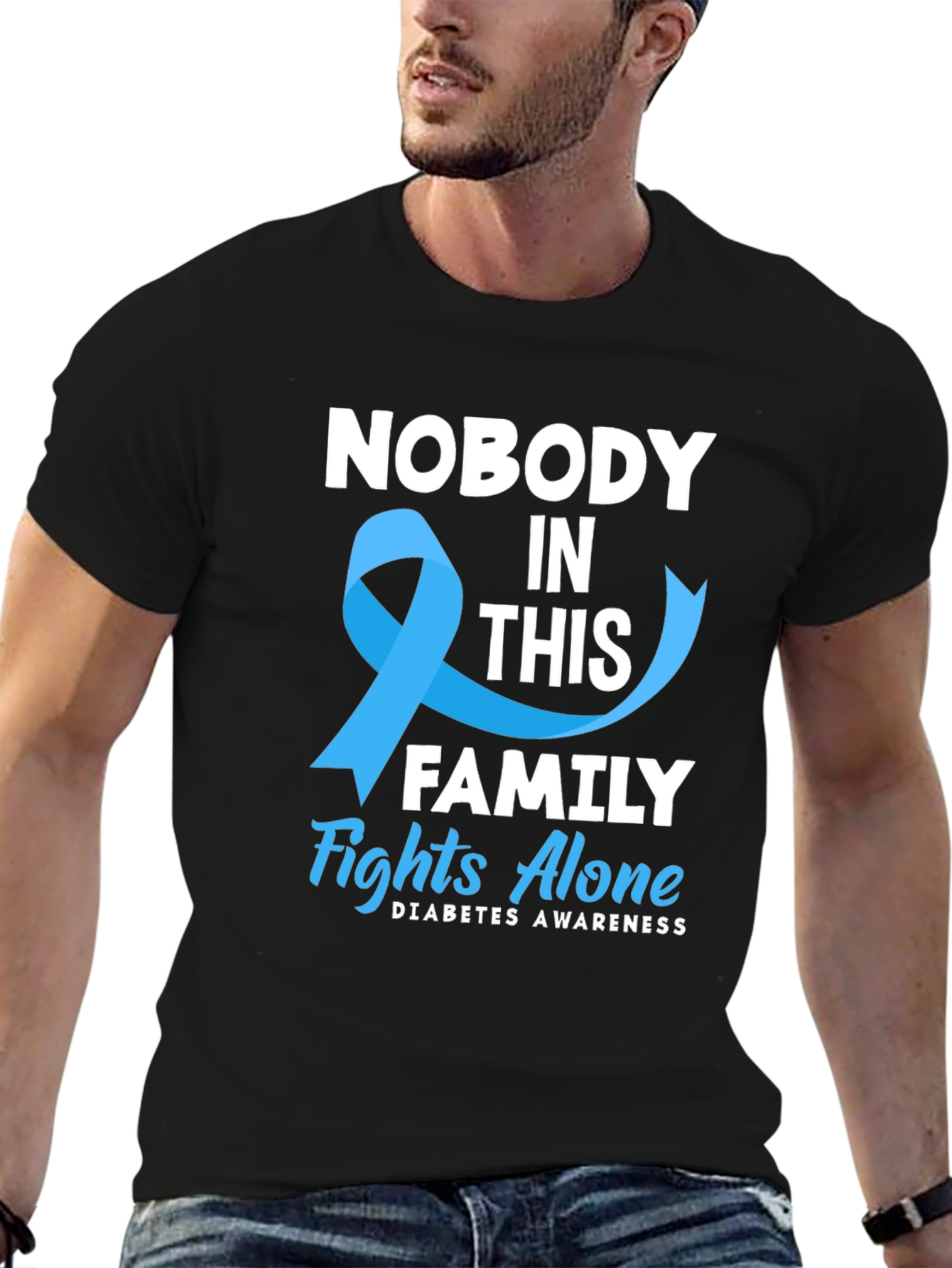 Diabetes Awareness T-Shirt: Nobody Fights Alone