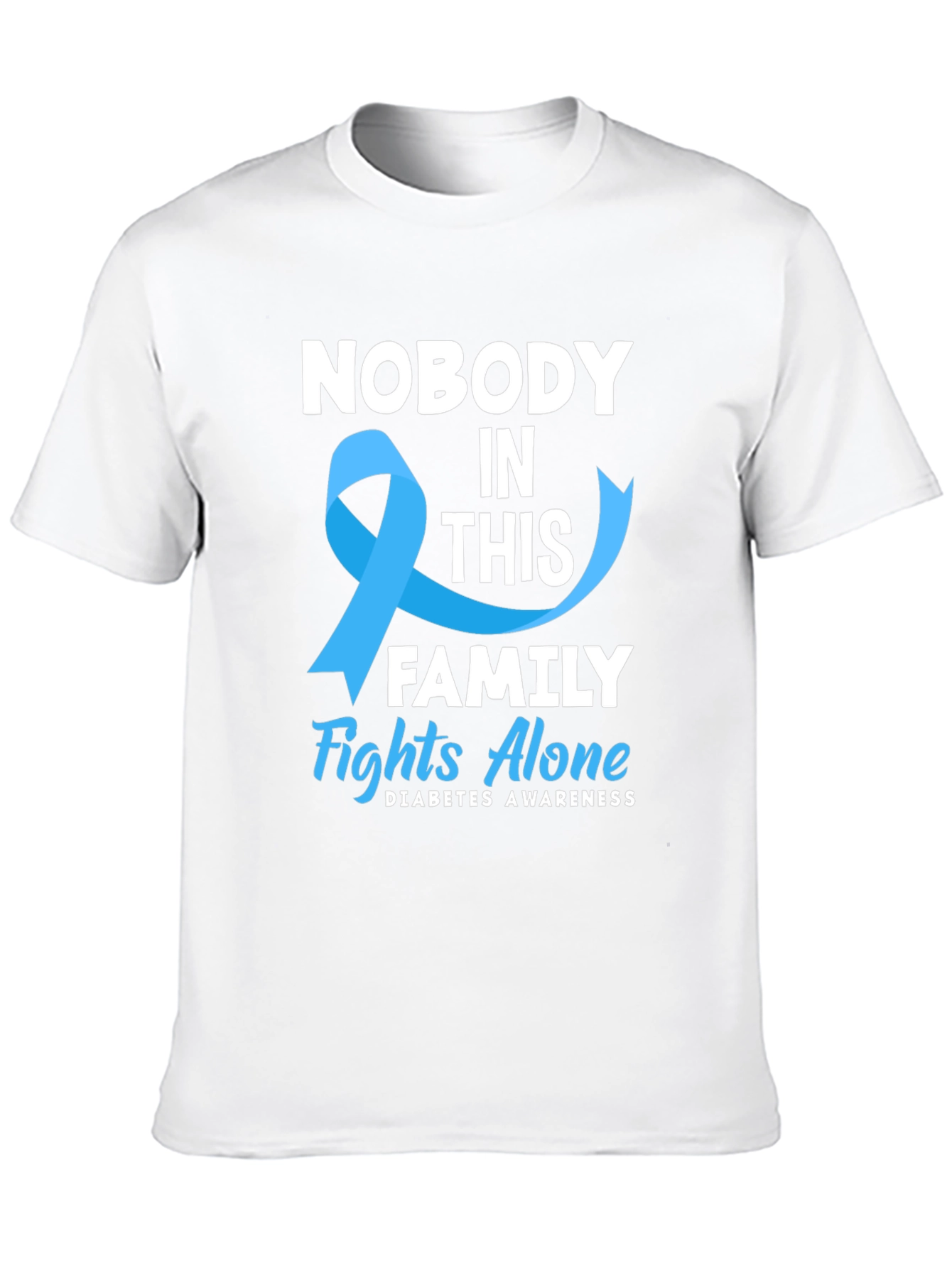 Diabetes Awareness T-Shirt: Nobody Fights Alone