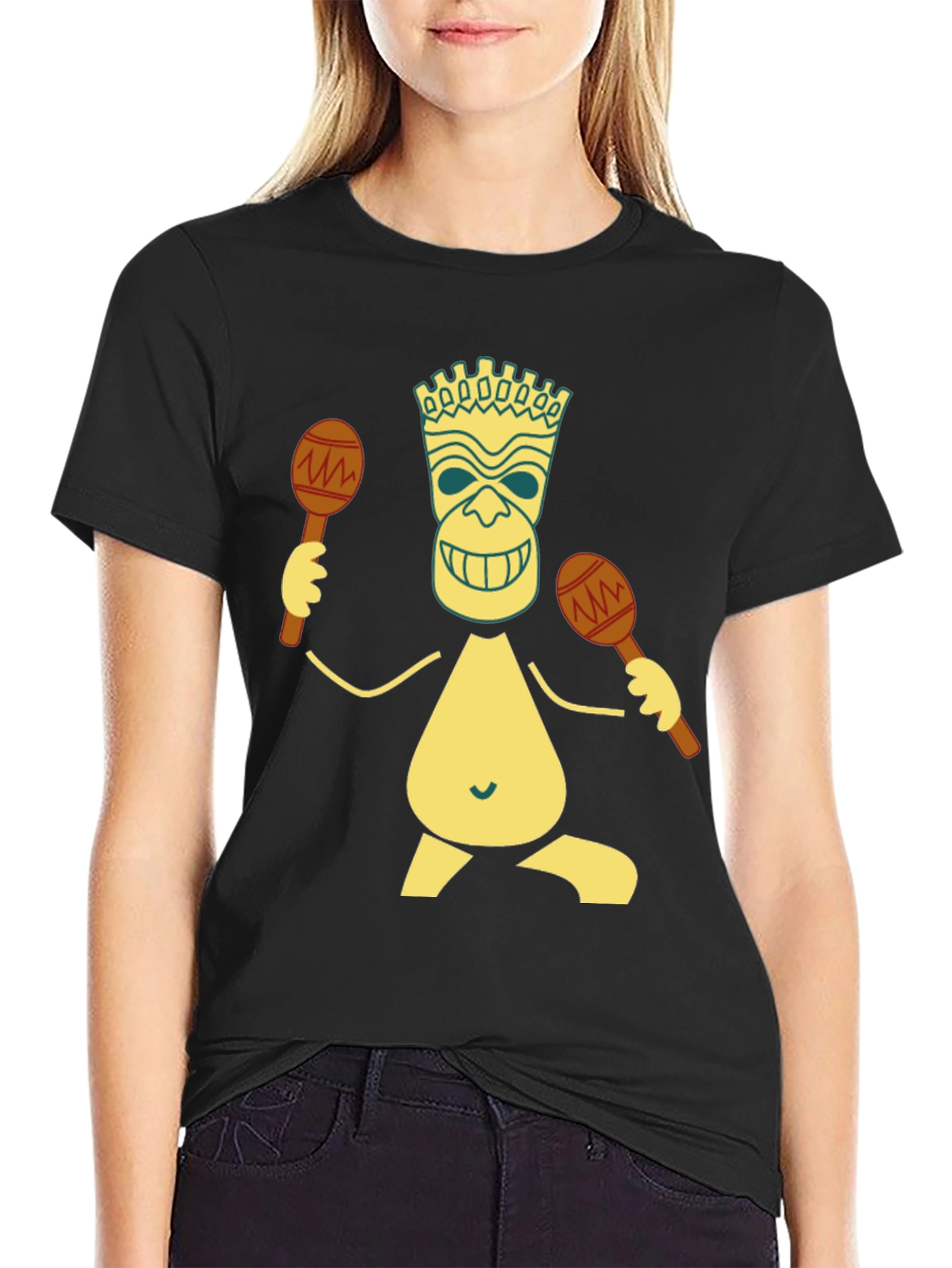 Tiki Man Maracas Graphic Tee