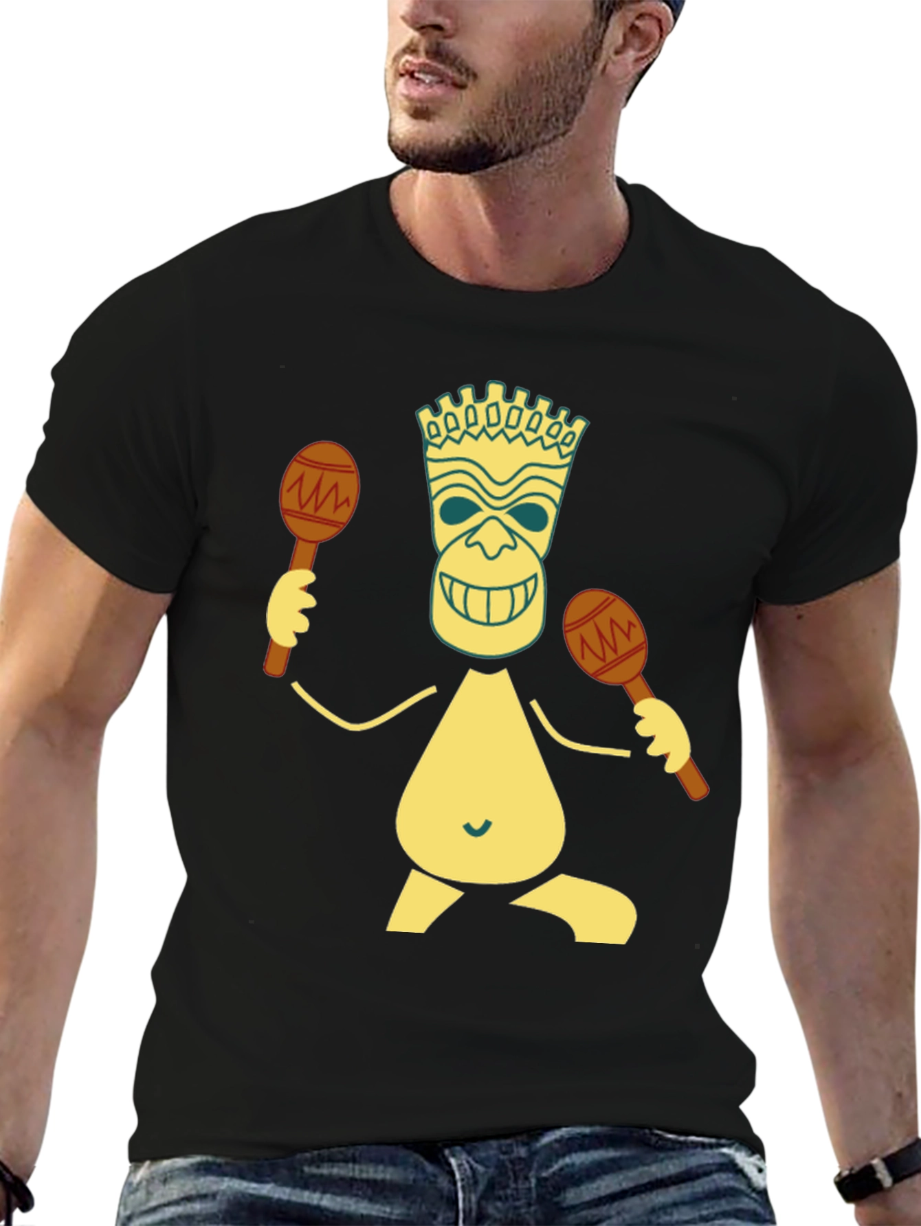 Tiki Man Maracas Graphic Tee