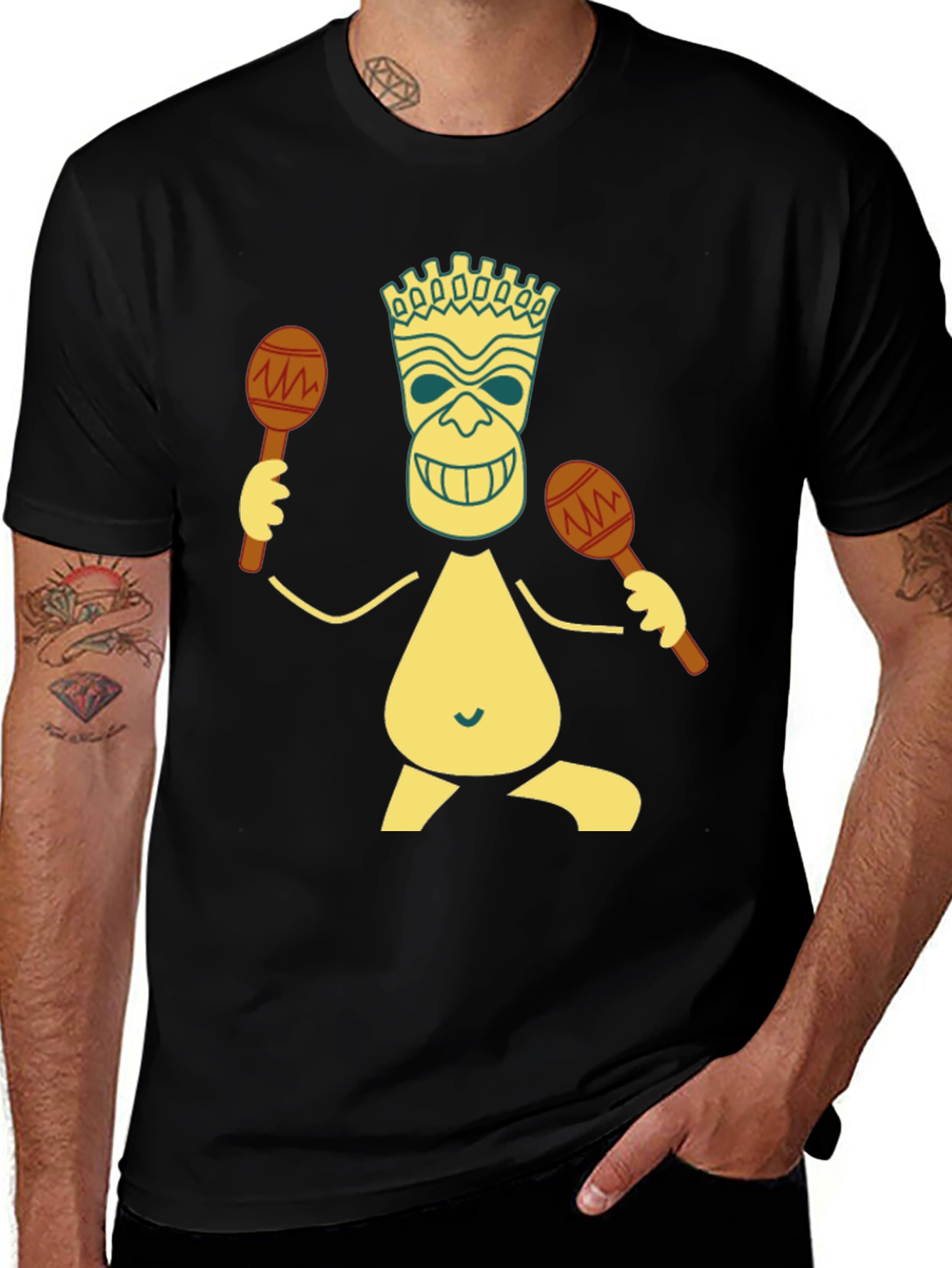 Tiki Man Maracas Graphic Tee