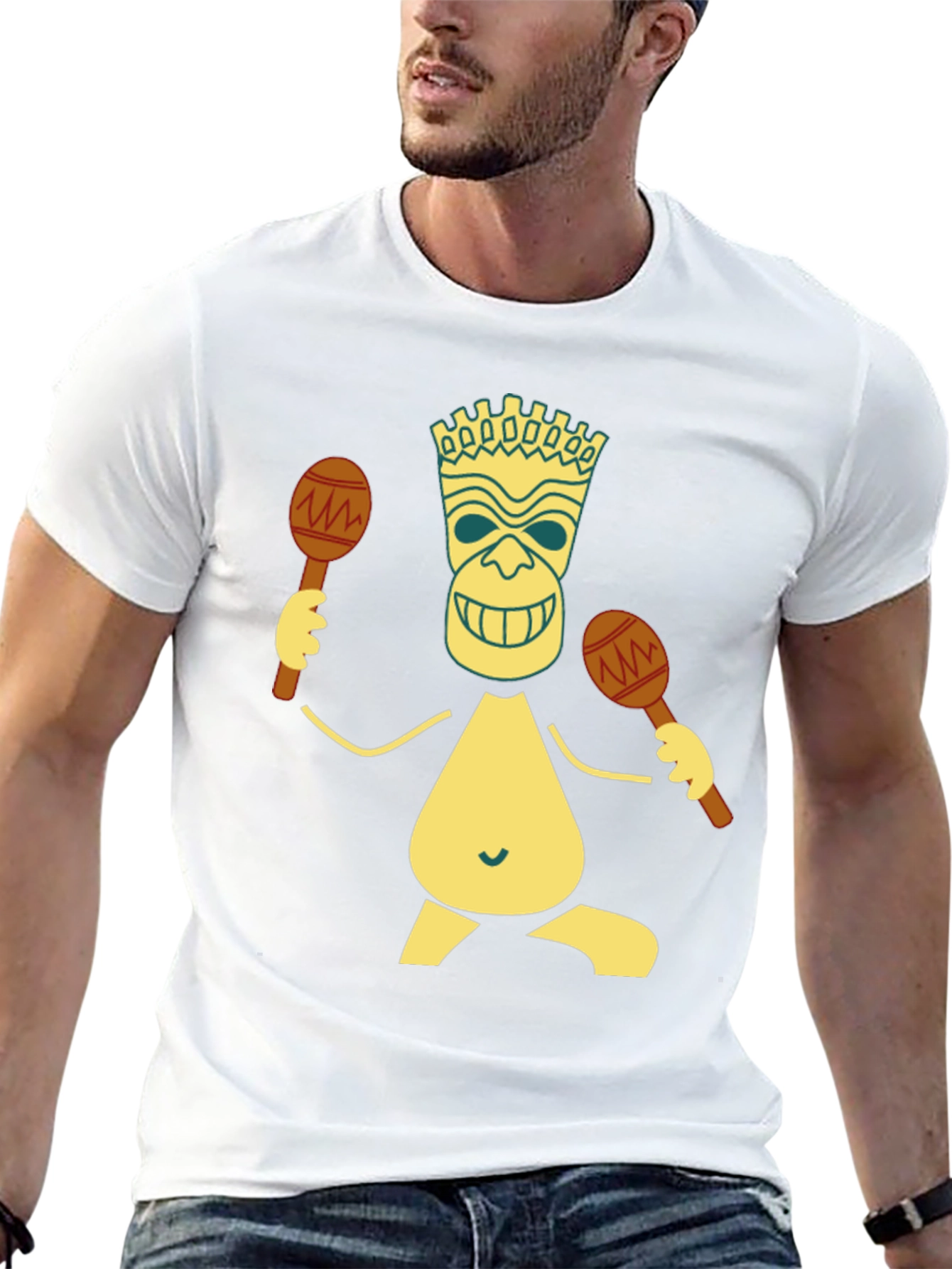 Tiki Man Maracas Graphic Tee