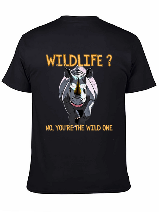 Wildlife Rhino Graphic Tee - Youre the Wild One T-Shirt
