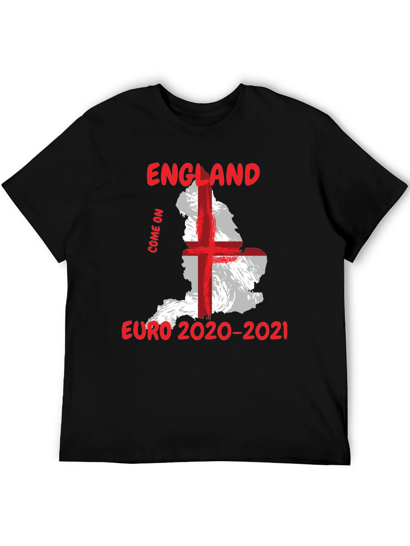 England Euro 2020-2021 Black T-Shirt