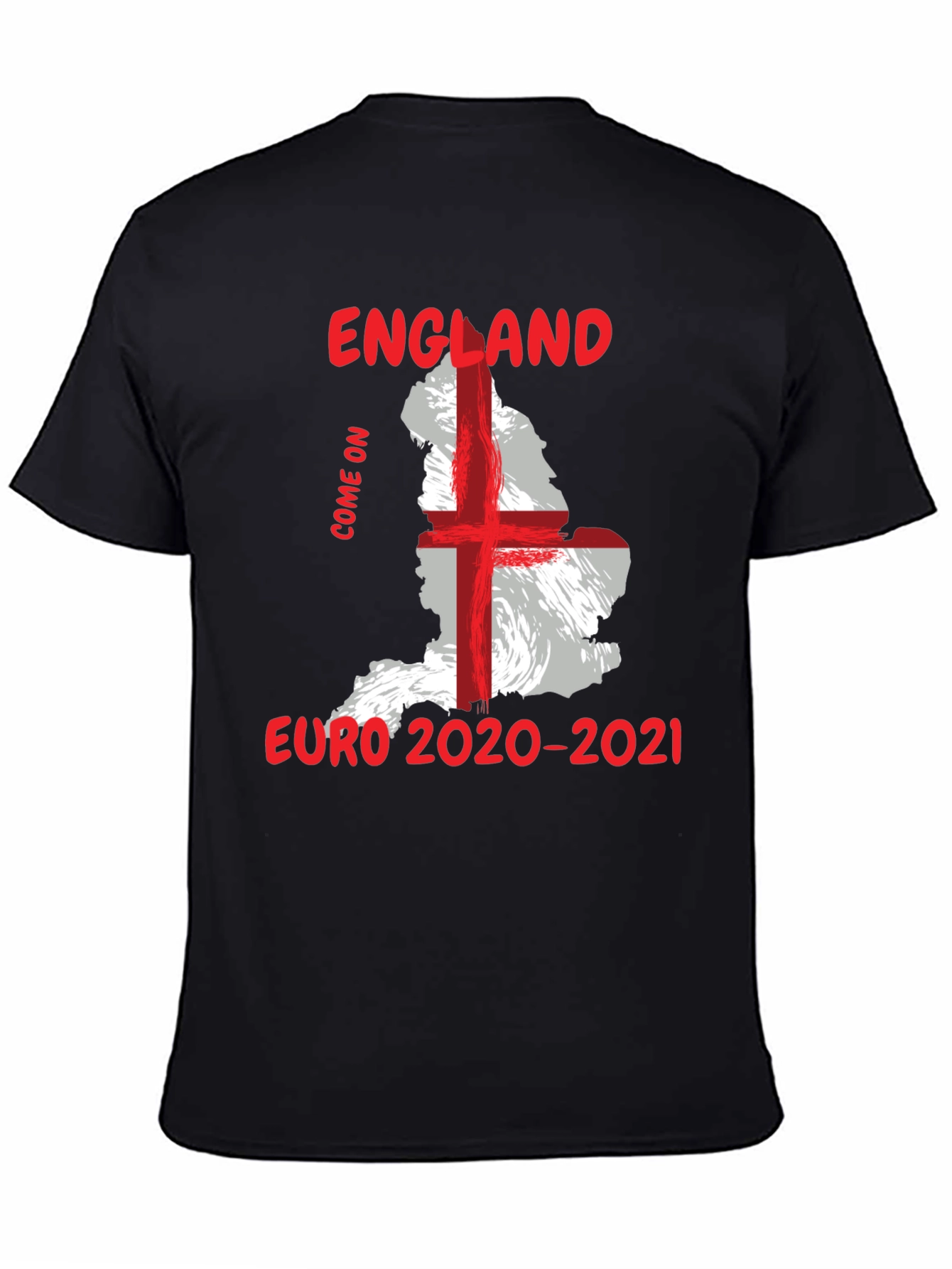 England Euro 2020-2021 Black T-Shirt