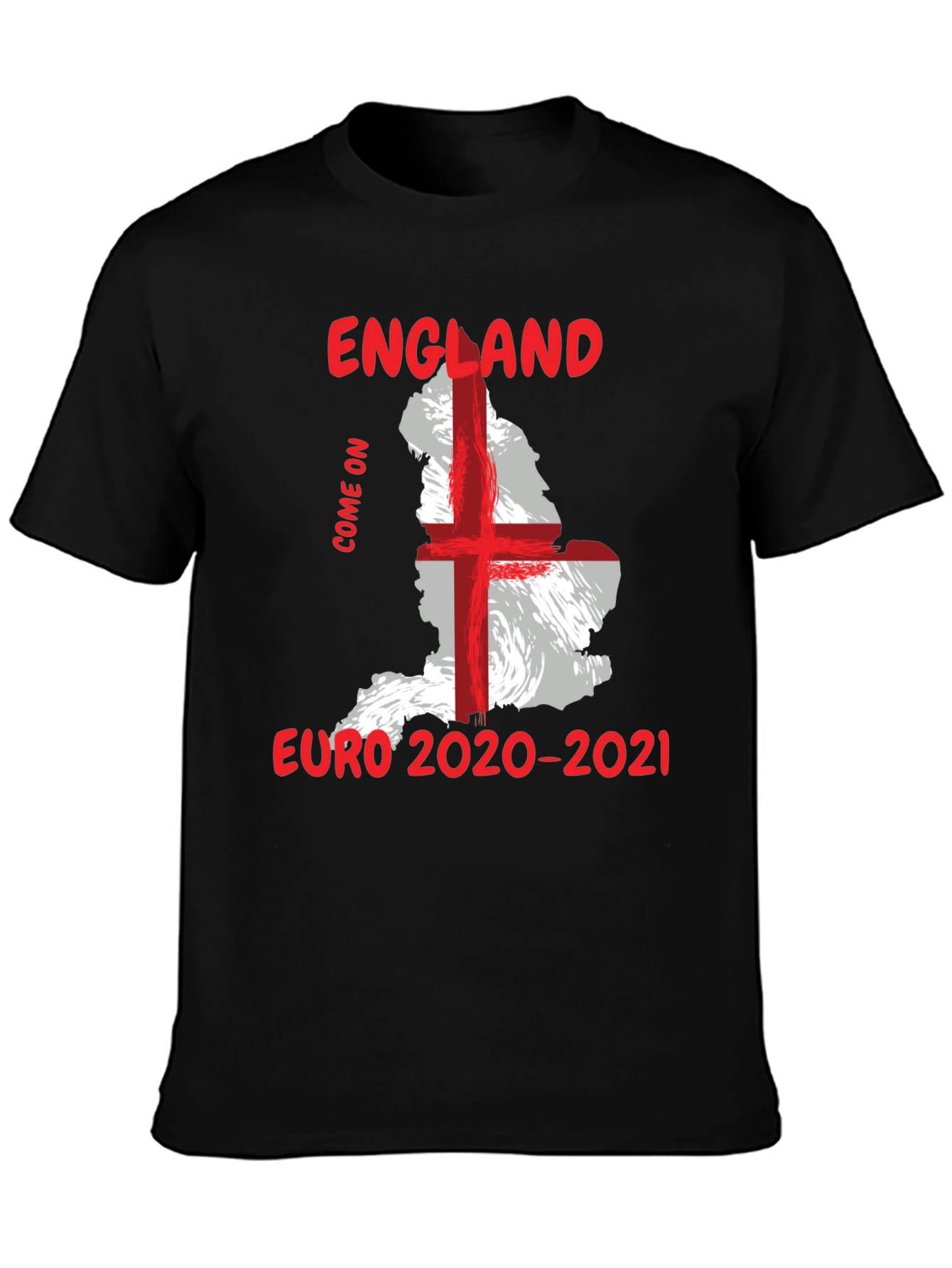England Euro 2020-2021 Black T-Shirt