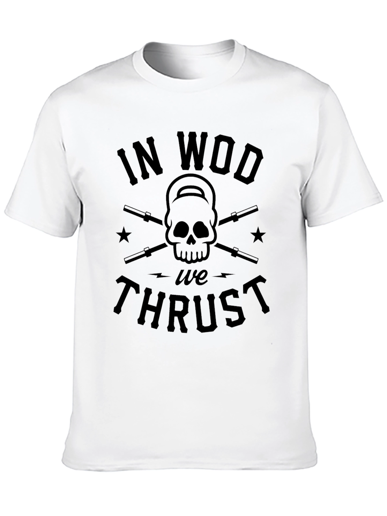 In WOD We Thrust Black T-Shirt - Crossfit
