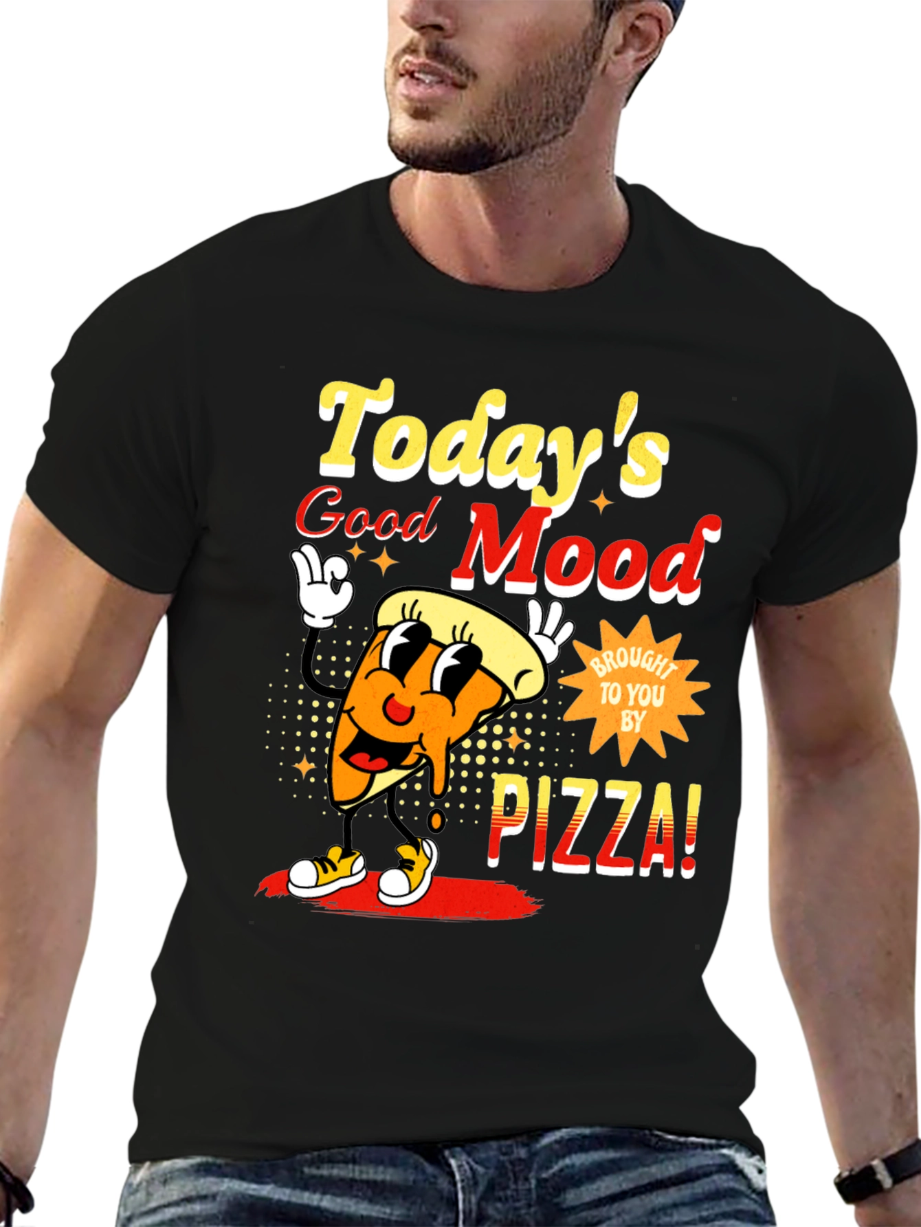 Todays Good Mood Pizza Graphic Tee