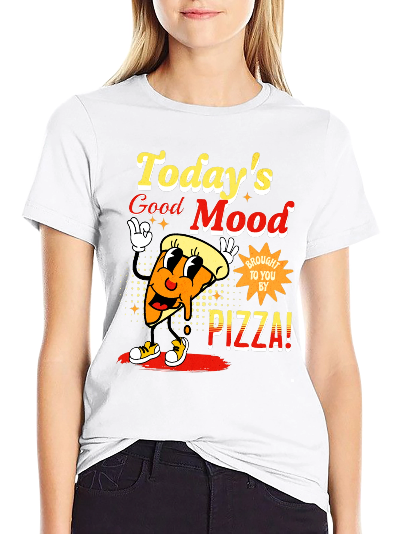 Todays Good Mood Pizza Graphic Tee