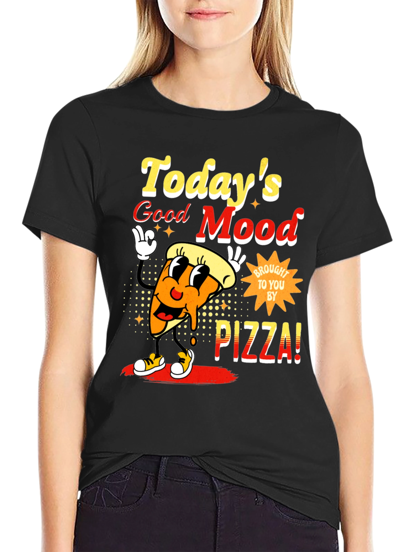 Todays Good Mood Pizza Graphic Tee