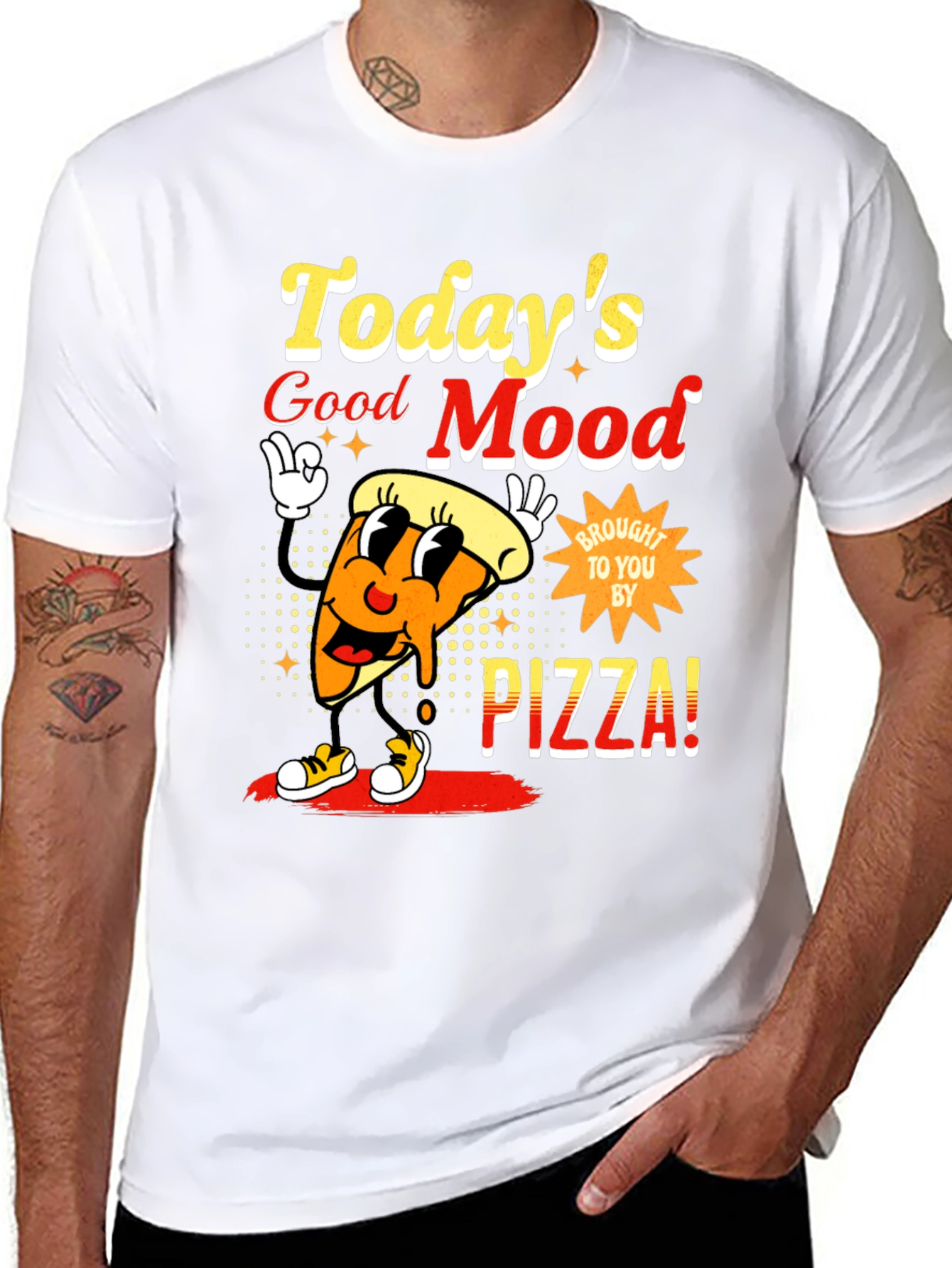Todays Good Mood Pizza Graphic Tee