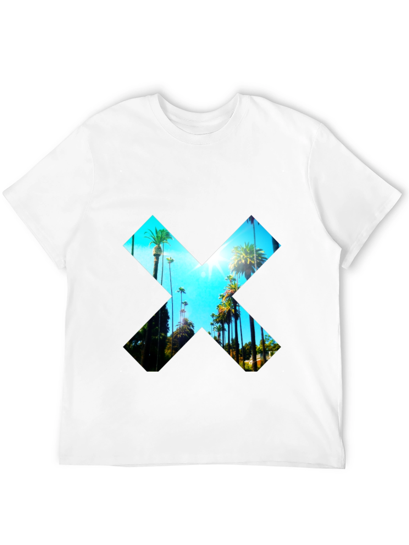 Palm Tree X Graphic Tee - Stylish Menswear