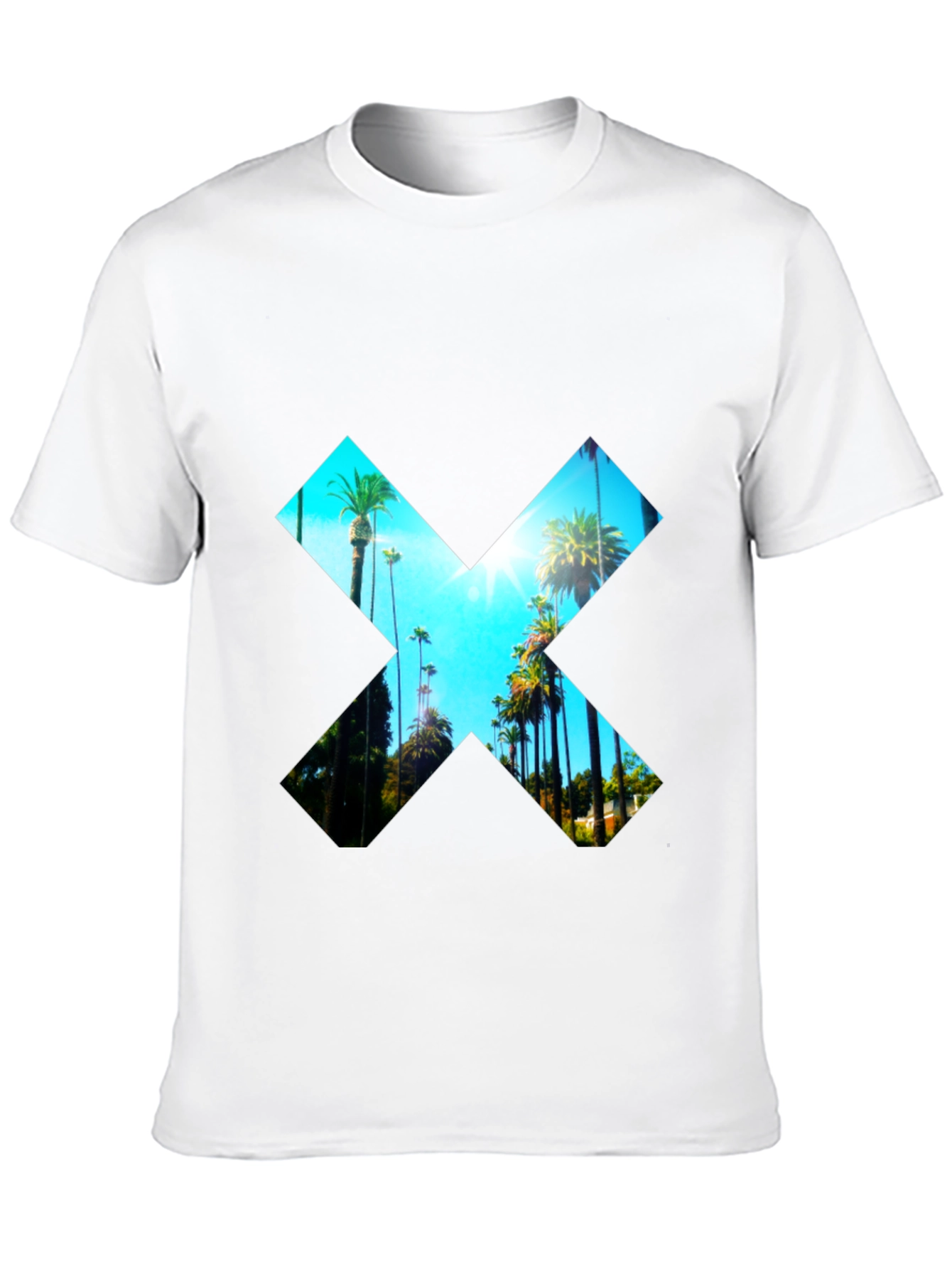 Palm Tree X Graphic Tee - Stylish Menswear