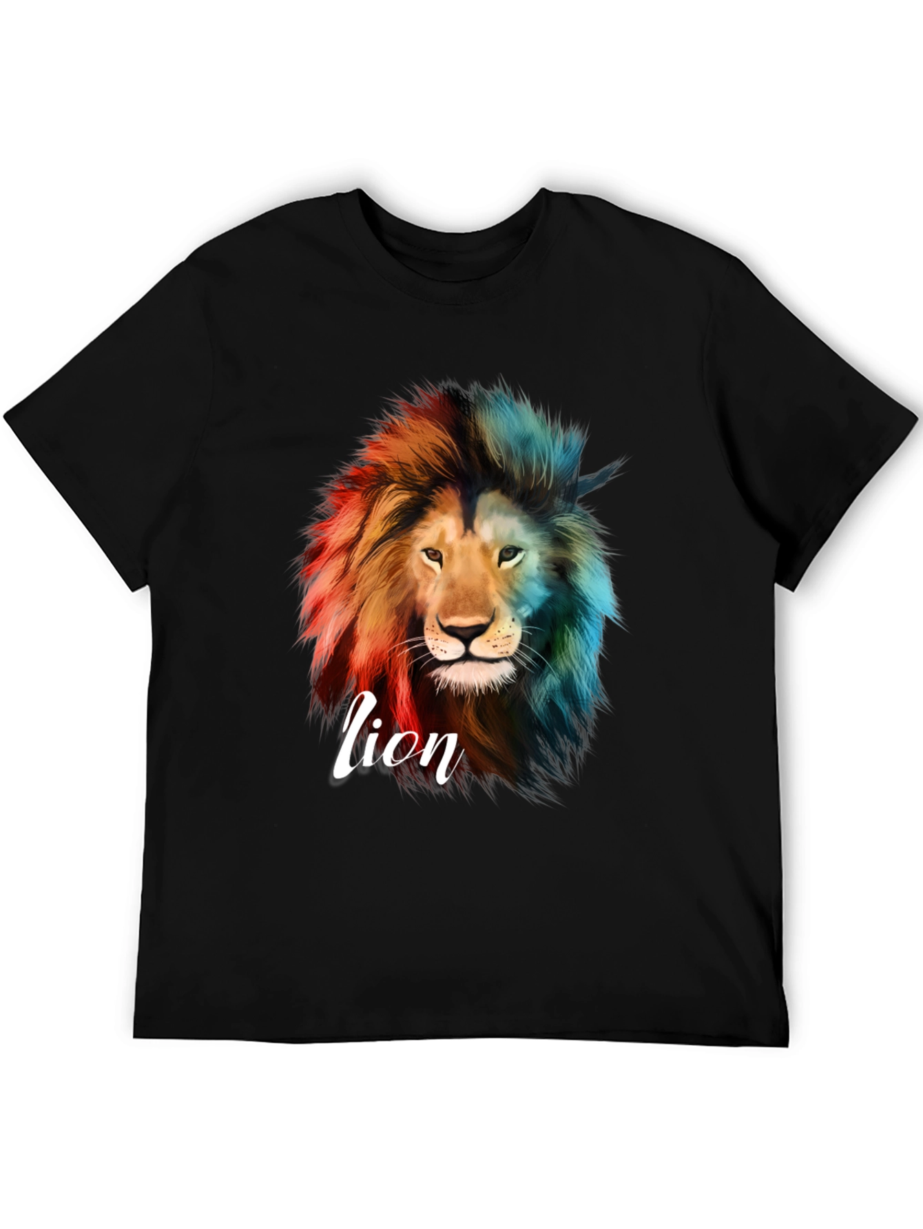 Lion Graphic Print T-Shirt - Bold Statement Tee