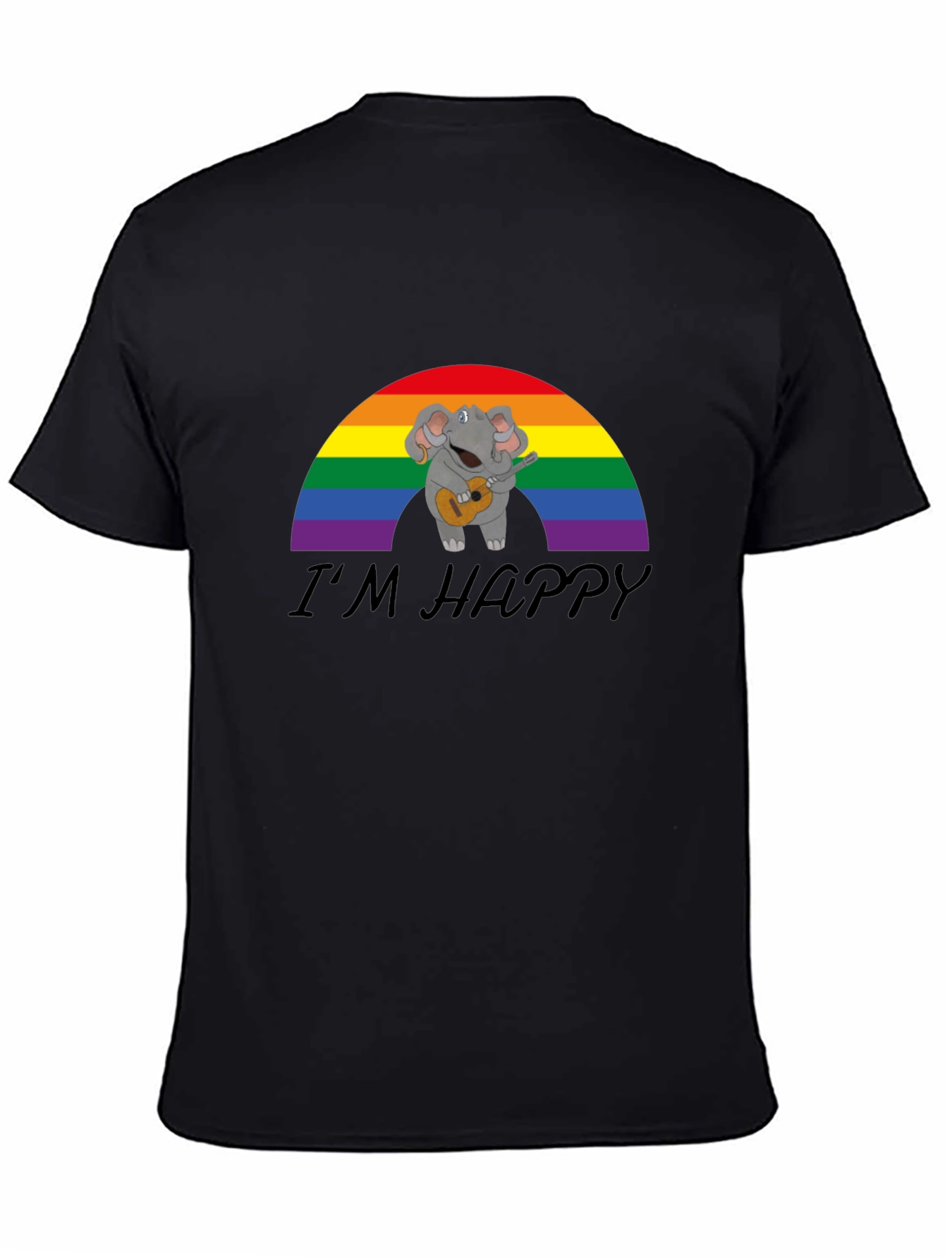 Rainbow Elephant Guitarist T-Shirt