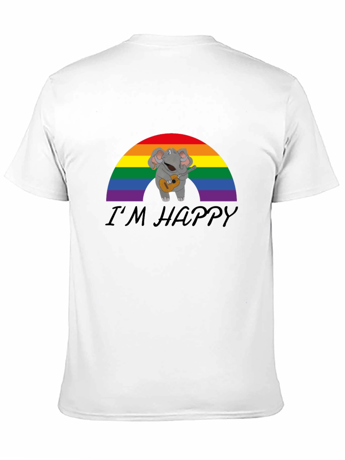 Rainbow Elephant Guitarist T-Shirt