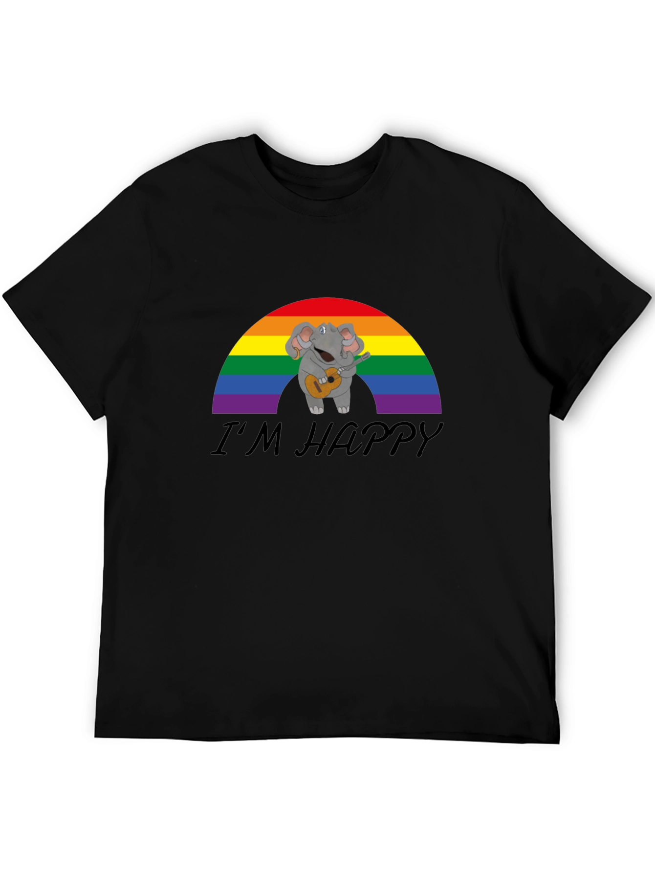 Rainbow Elephant Guitarist T-Shirt