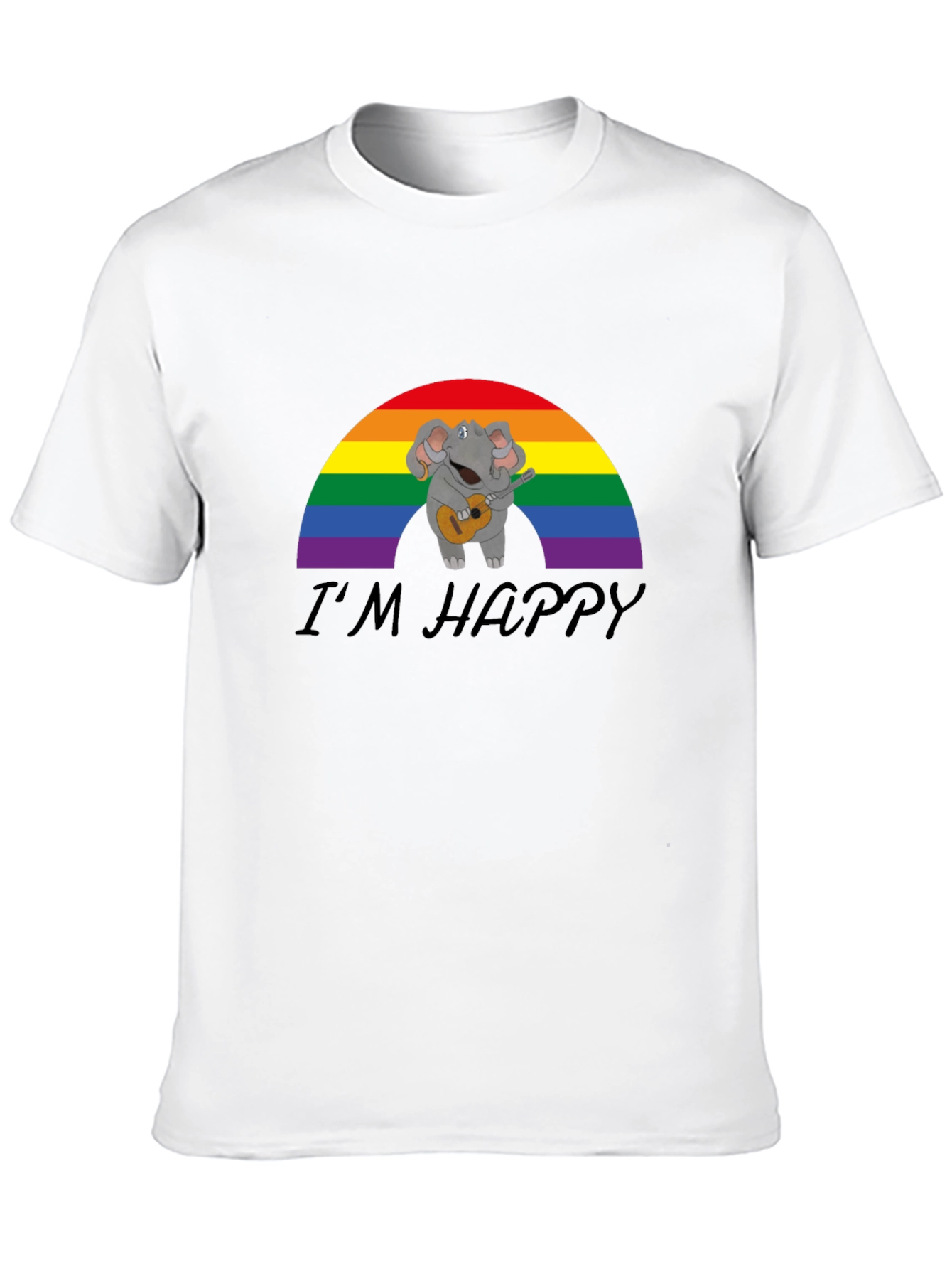 Rainbow Elephant Guitarist T-Shirt