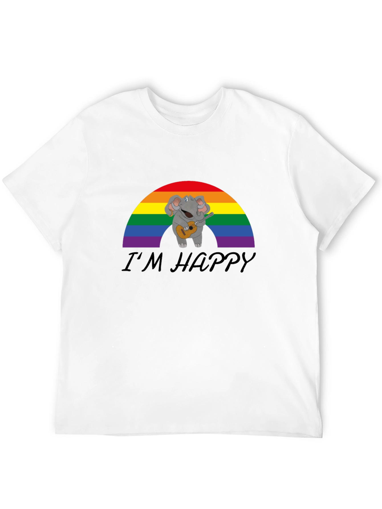 Rainbow Elephant Guitarist T-Shirt