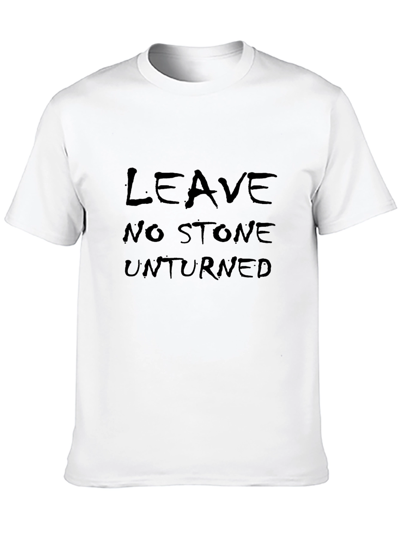 Leave No Stone Unturned Black Graphic Tee