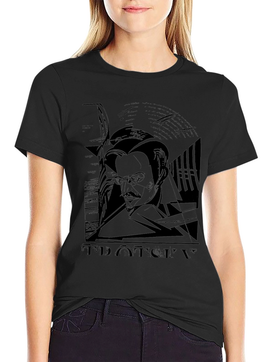 Trotsky Portrait Graphic T-Shirt - Black