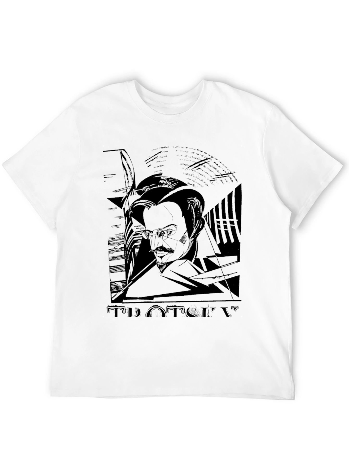 Trotsky Portrait Graphic T-Shirt - Black