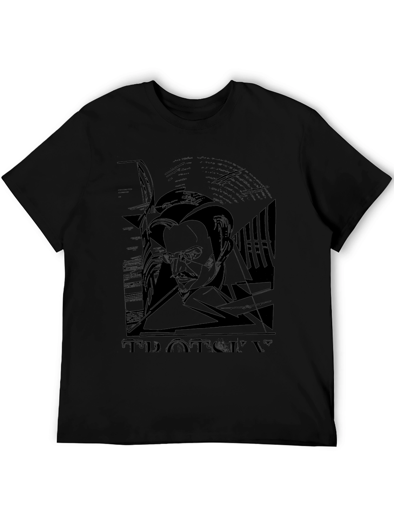 Trotsky Portrait Graphic T-Shirt - Black