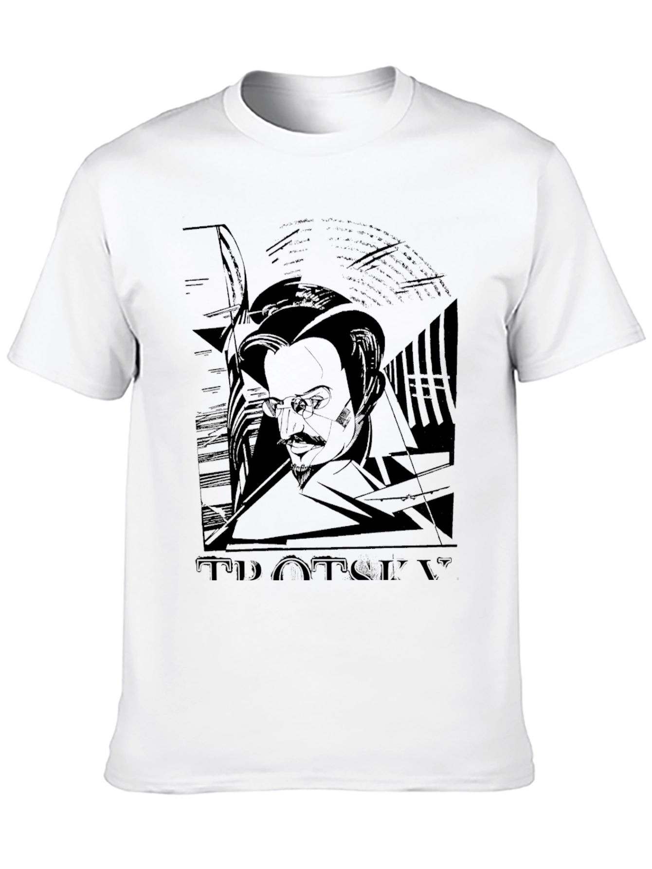 Trotsky Portrait Graphic T-Shirt - Black