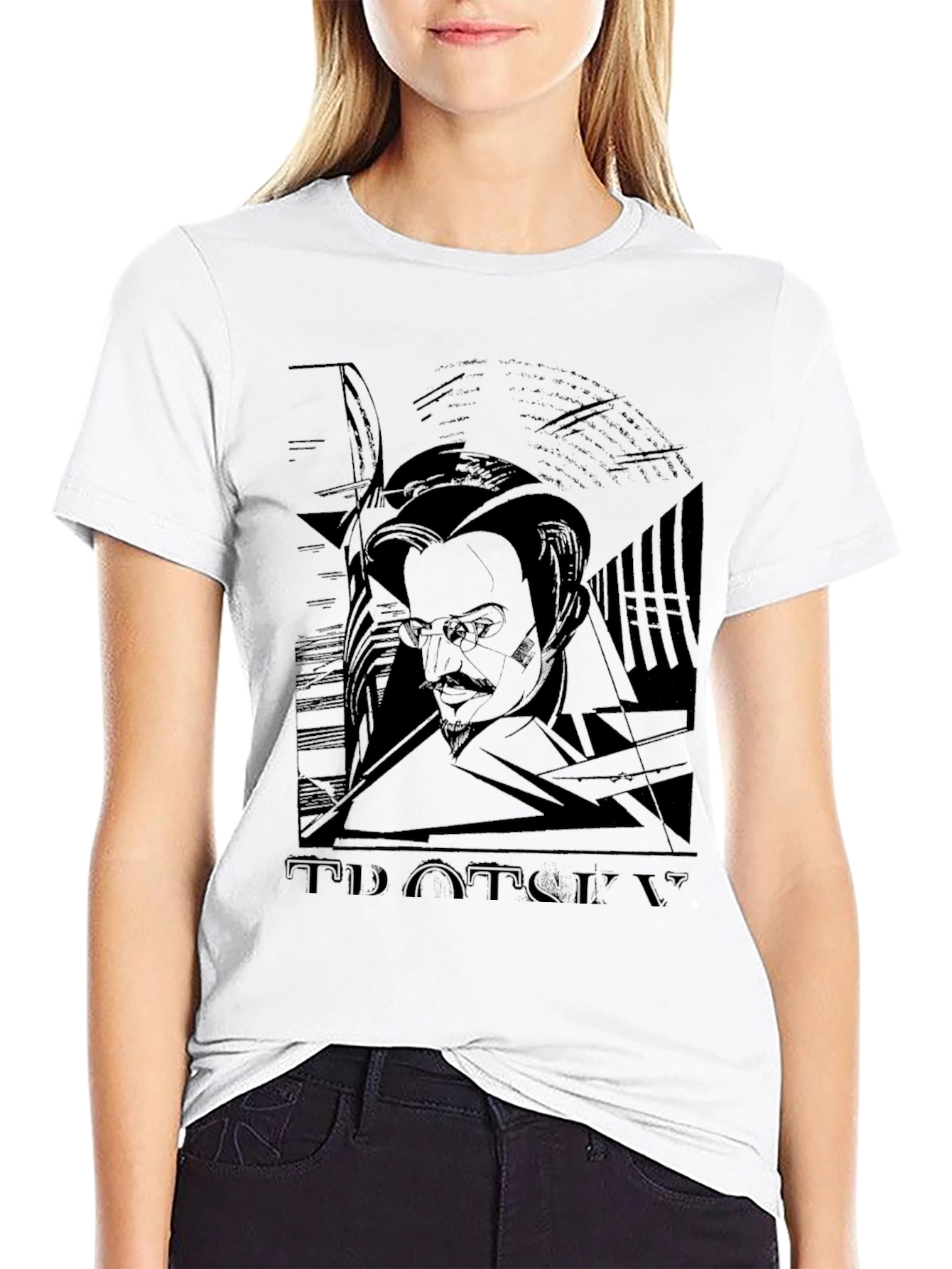 Trotsky Portrait Graphic T-Shirt - Black
