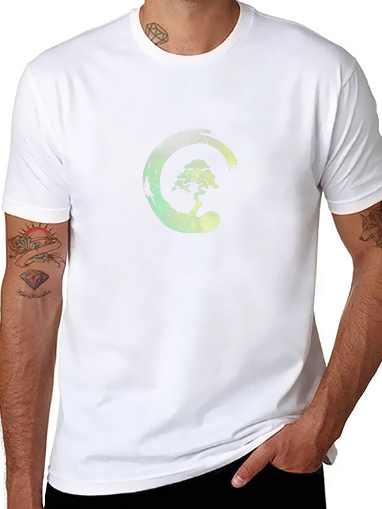 Zen Tree Graphic T-Shirt - Black
