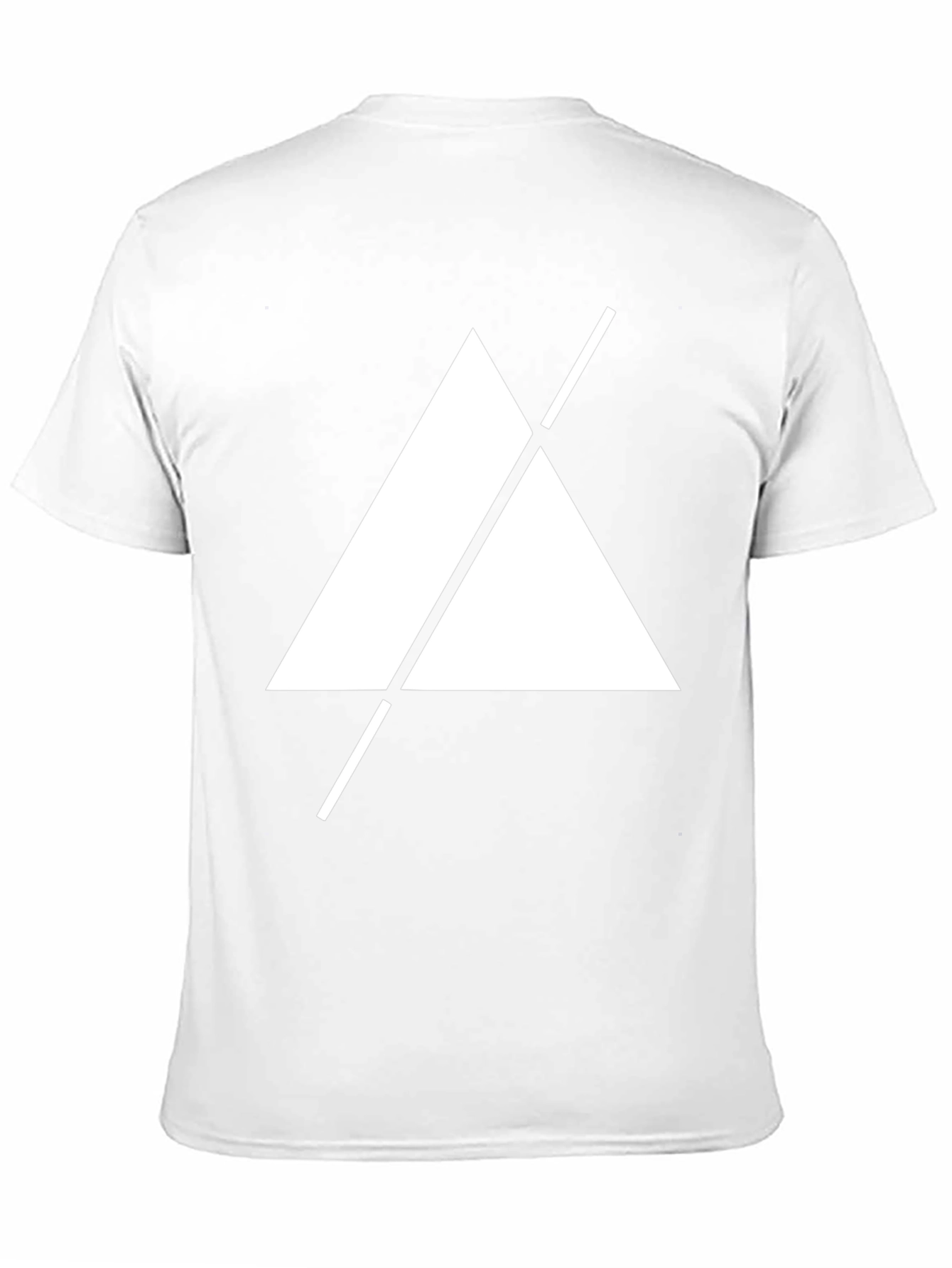 Minimalist Triangle Slash Graphic T-Shirt - Black