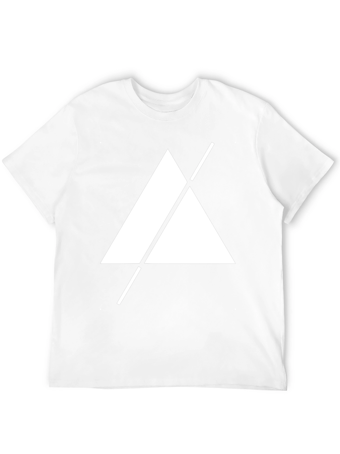 Minimalist Triangle Slash Graphic T-Shirt - Black