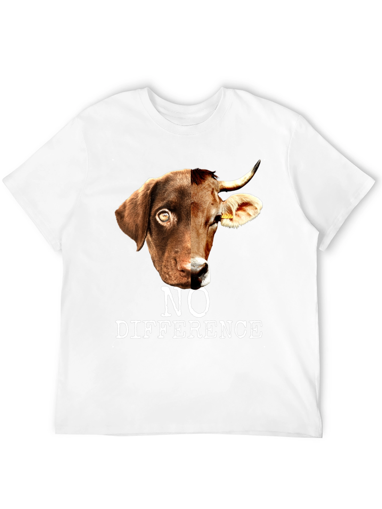 No Difference Dog Cow Hybrid Graphic Tee