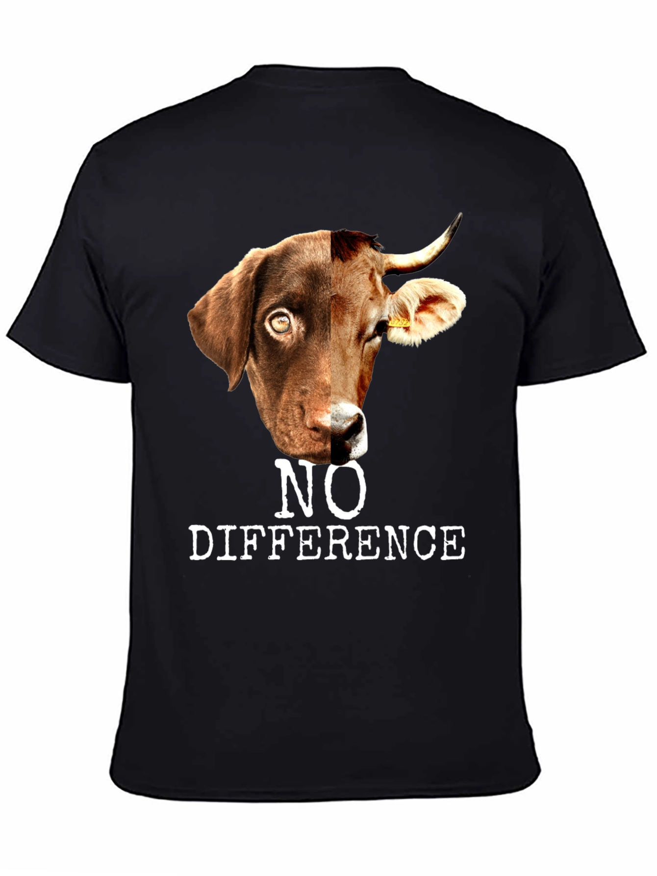 No Difference Dog Cow Hybrid Graphic Tee