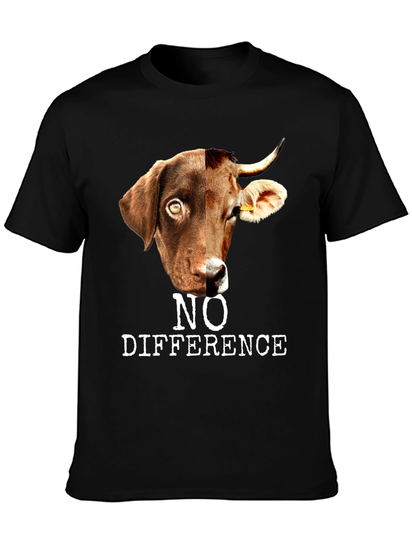 No Difference Dog Cow Hybrid Graphic Tee