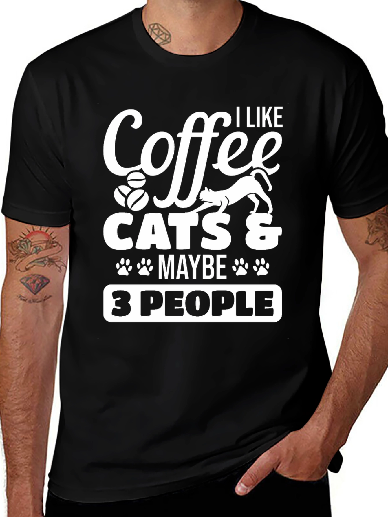 Coffee Cats & Maybe 3 People T-Shirt