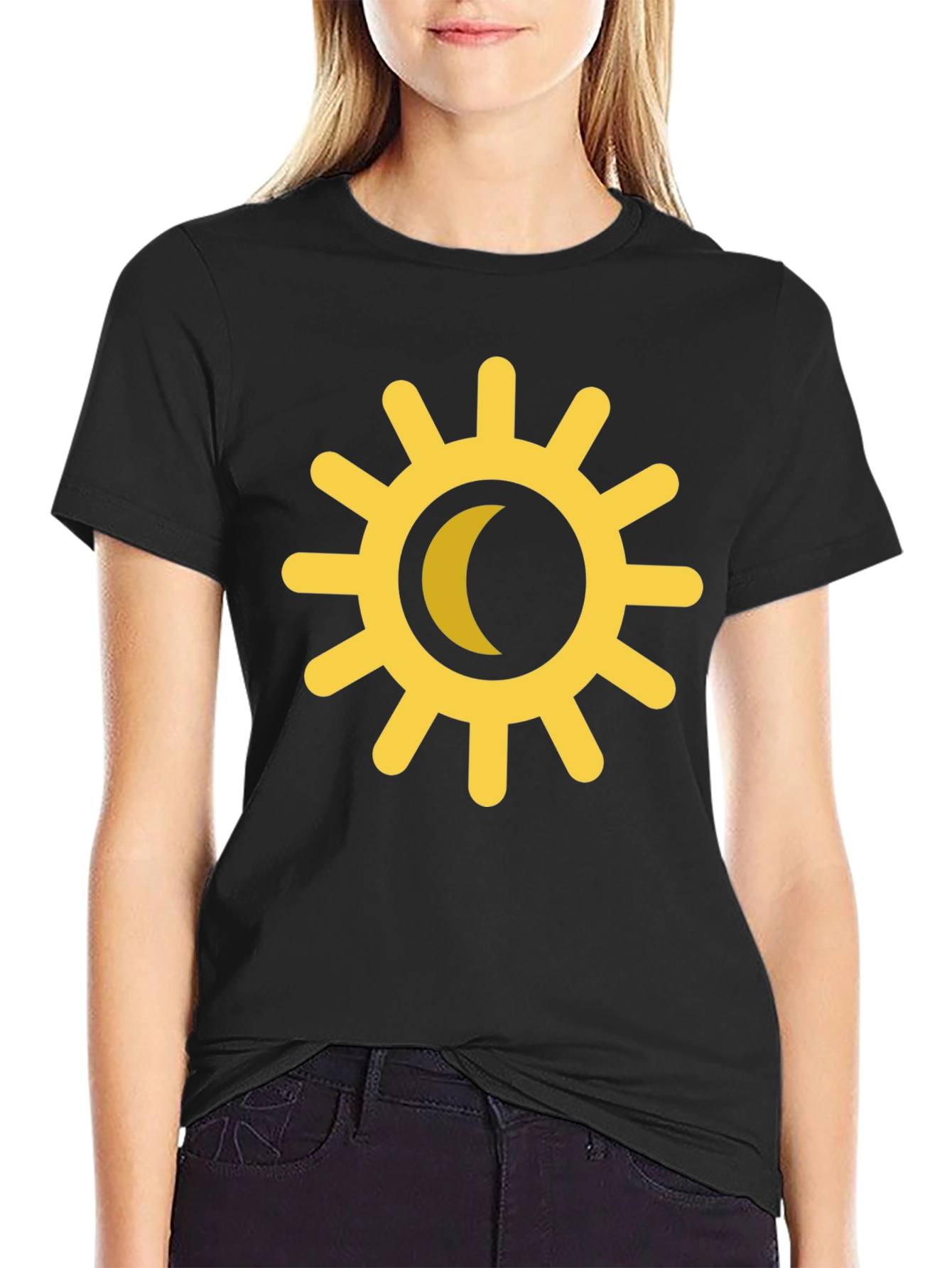 Sun & Moon Graphic Tee - Celestial Style
