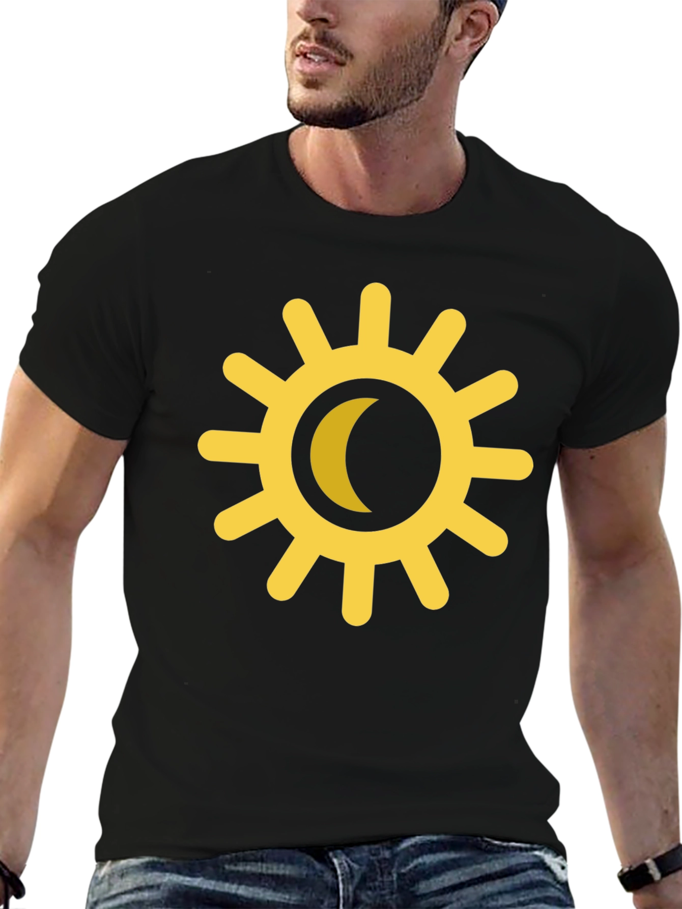 Sun & Moon Graphic Tee - Celestial Style