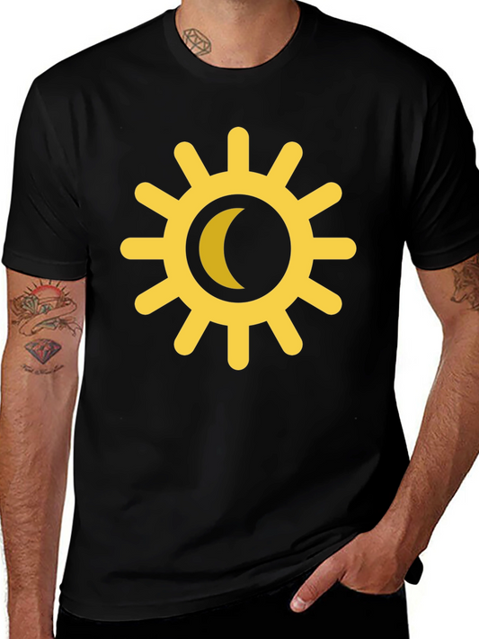 Sun & Moon Graphic Tee - Celestial Style