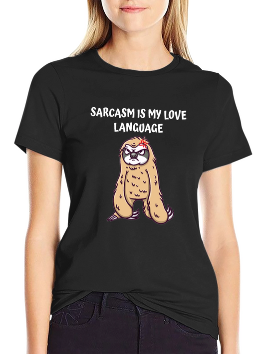 Sarcasm Sloth Graphic Tee - Funny Novelty T-Shirt