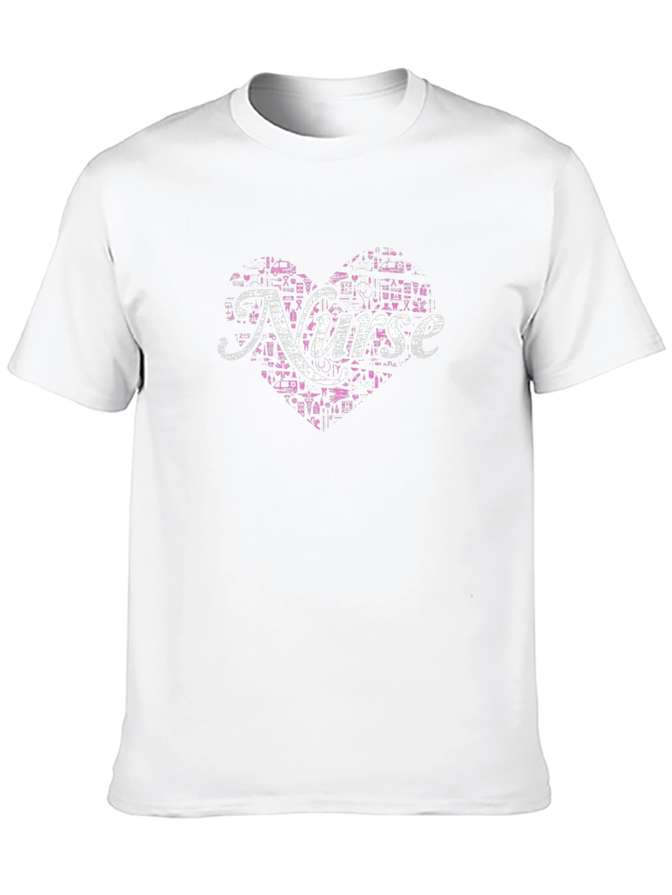 Nurse Heart Graphic T-Shirt - Black