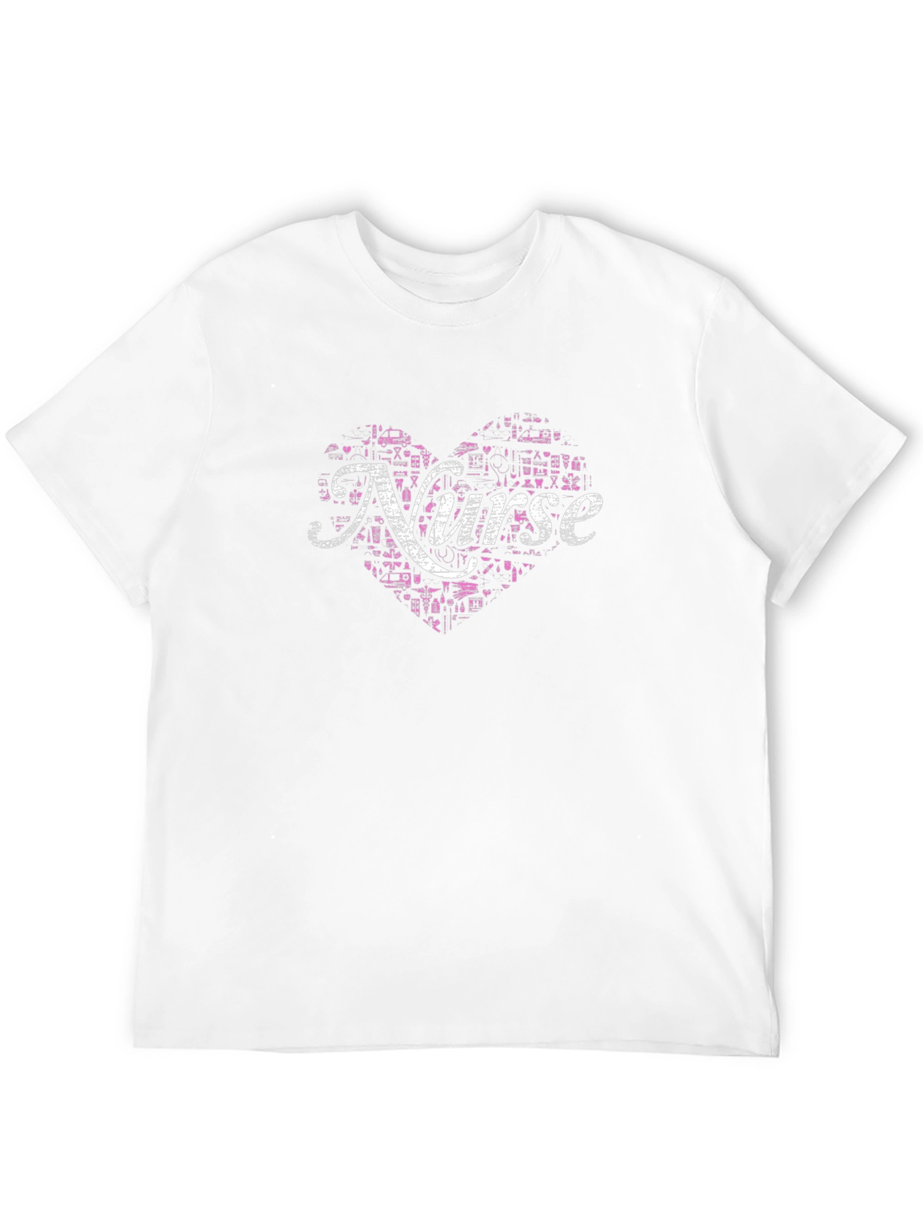 Nurse Heart Graphic T-Shirt - Black