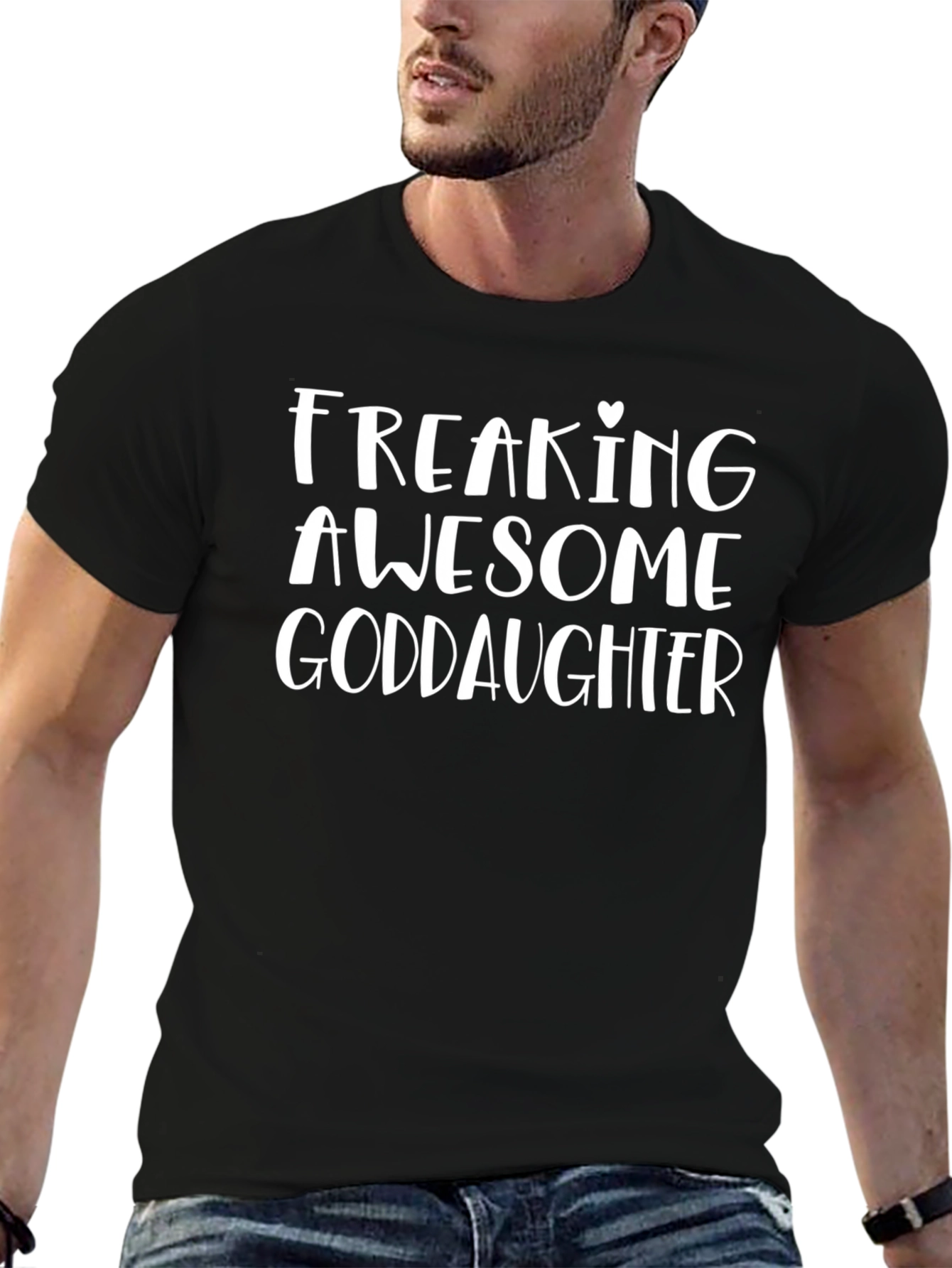Freaking Awesome Goddaughter Black T-Shirt