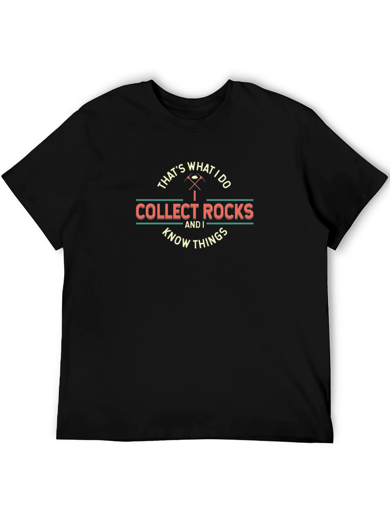 Collect Rocks & Know Things Graphic Tee - Black