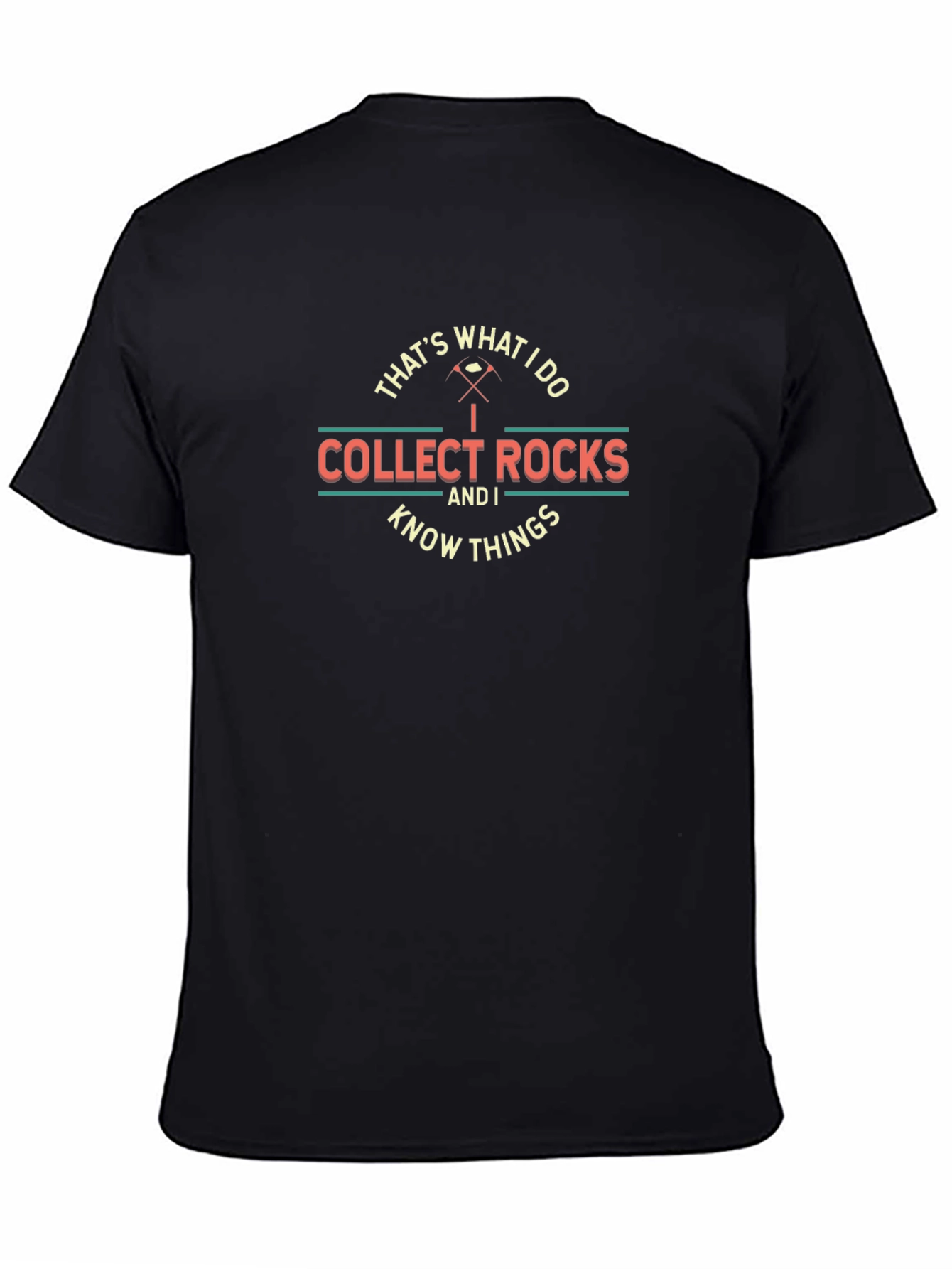 Collect Rocks & Know Things Graphic Tee - Black