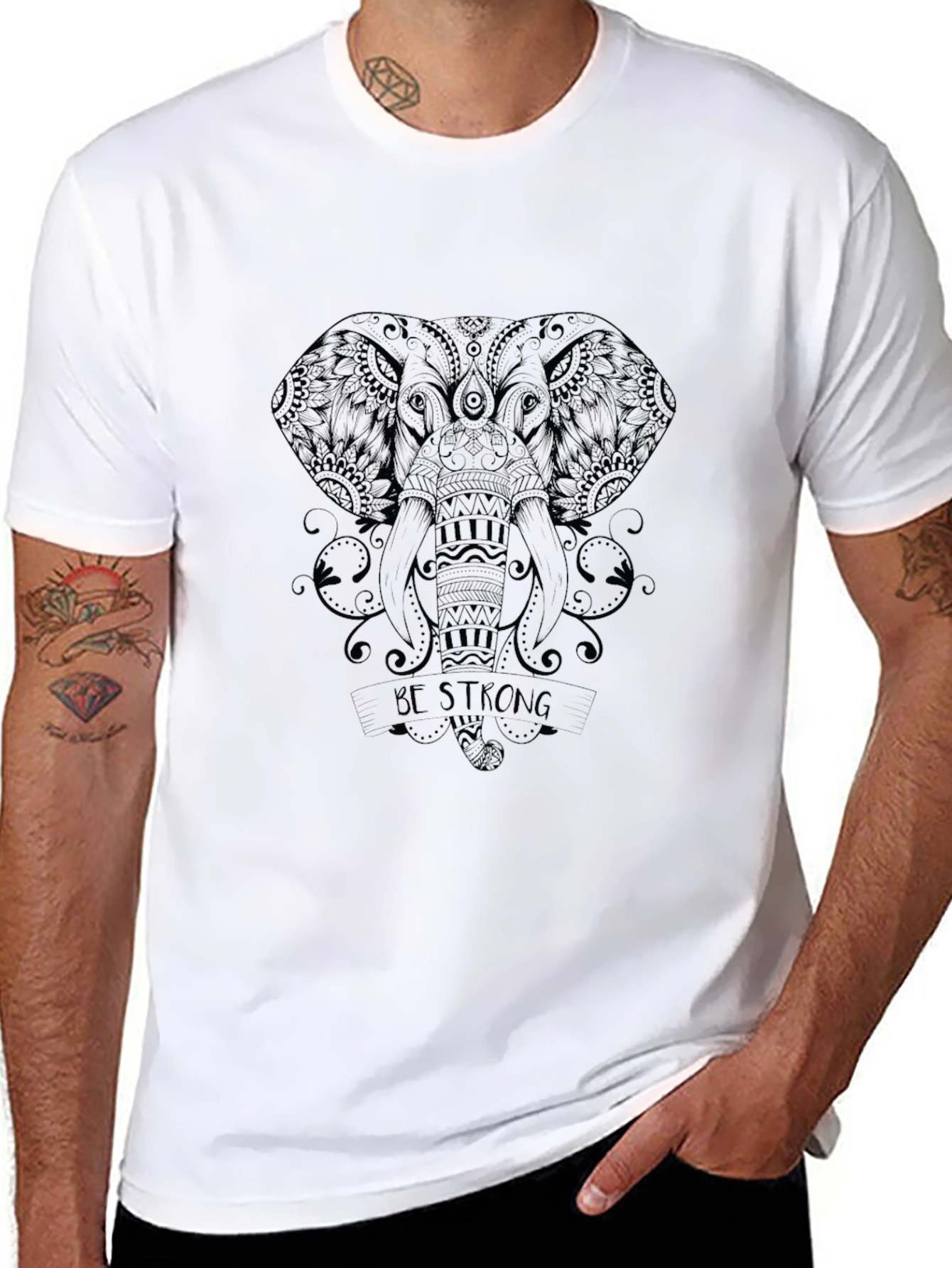Be Strong Elephant Graphic Tee