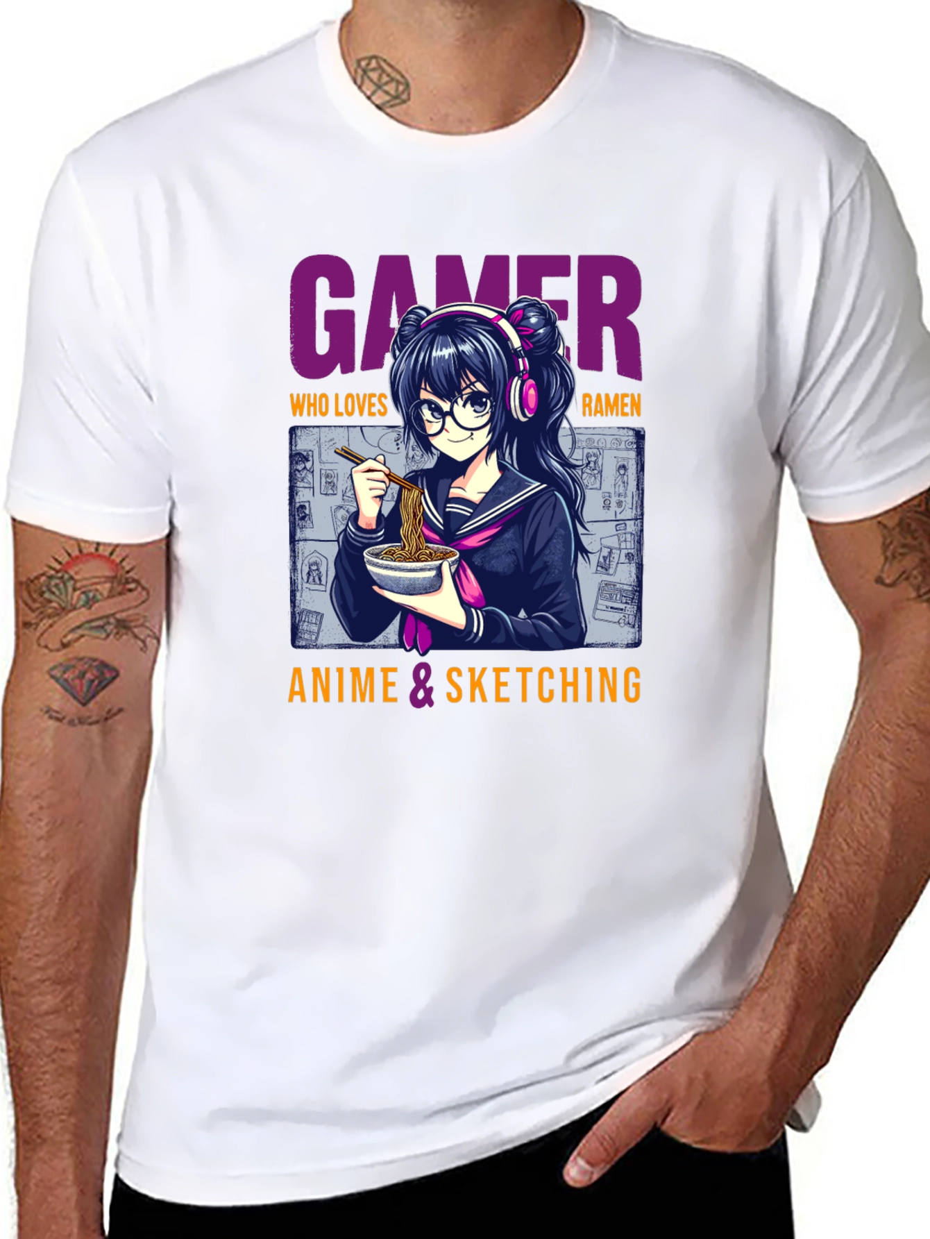 Gamer Anime Ramen Lover Graphic Tee